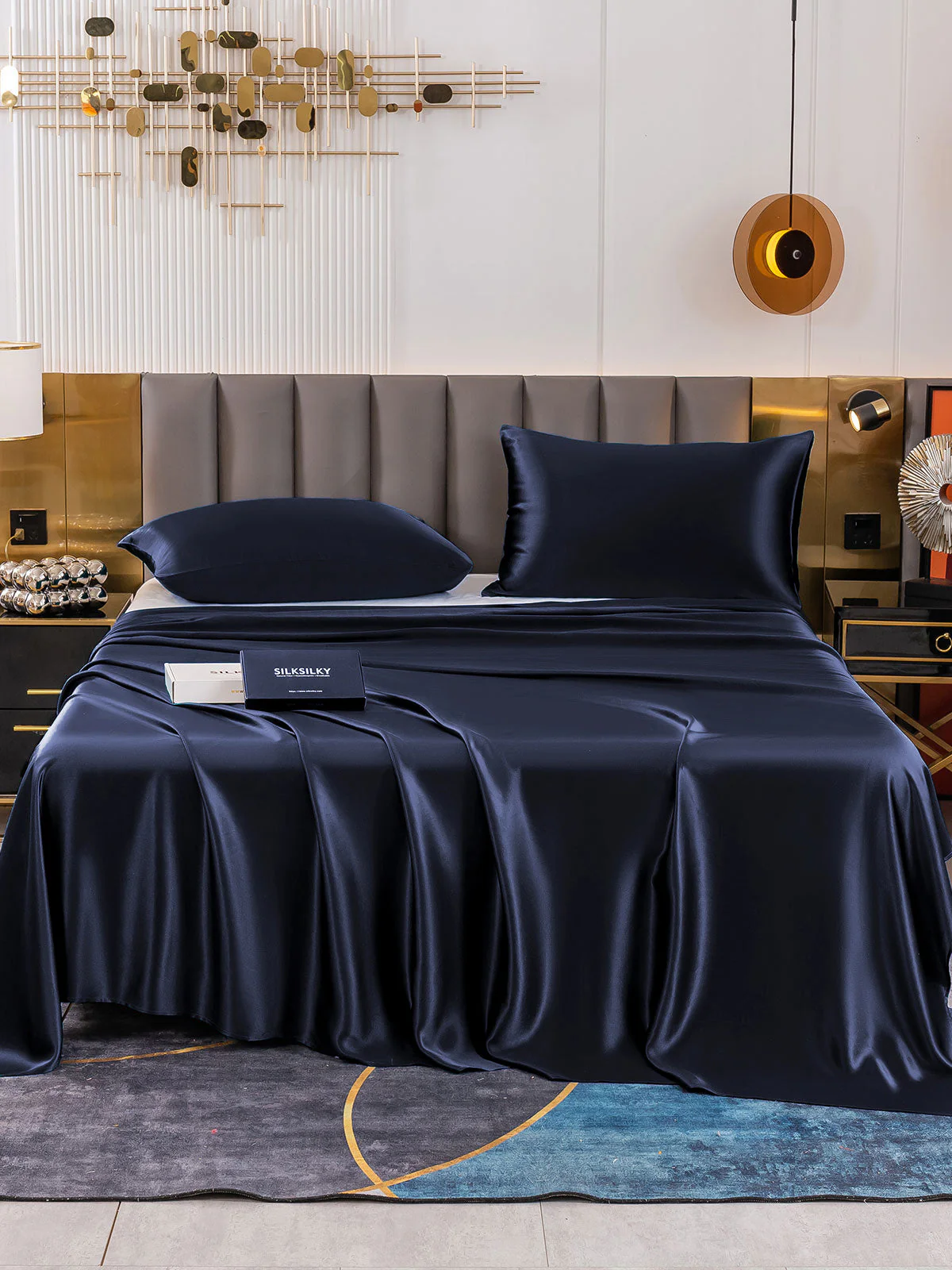 19Momme 3Pcs Silk Set Flat Sheet+2x Pillowcases - Image 12