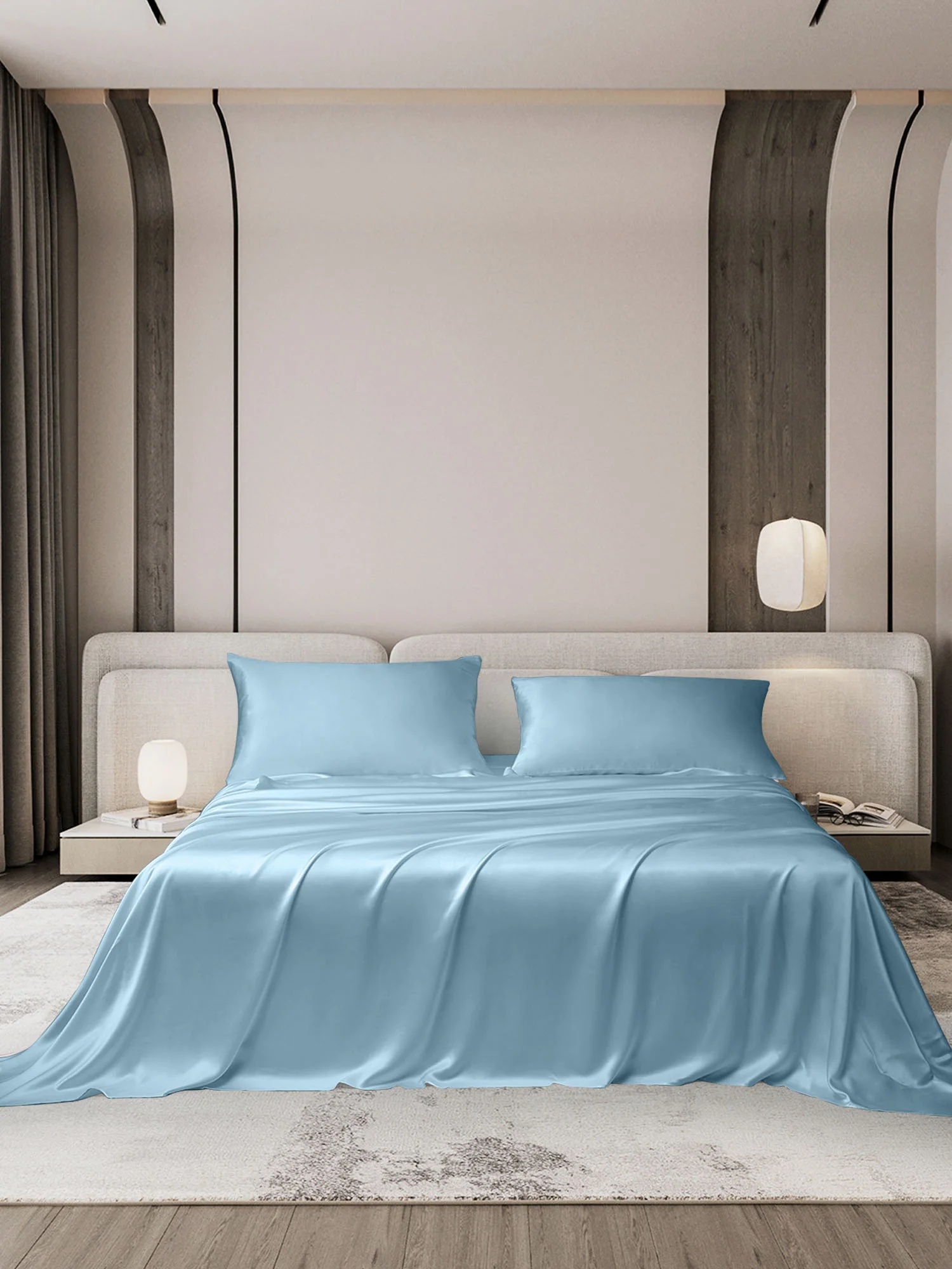 19Momme 3Pcs Silk Set Flat Sheet+2x Pillowcases - Image 16