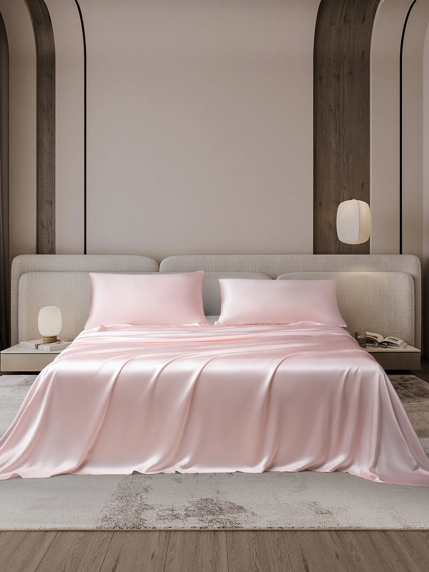 19Momme 3Pcs Silk Set Flat Sheet+2x Pillowcases - Image 59