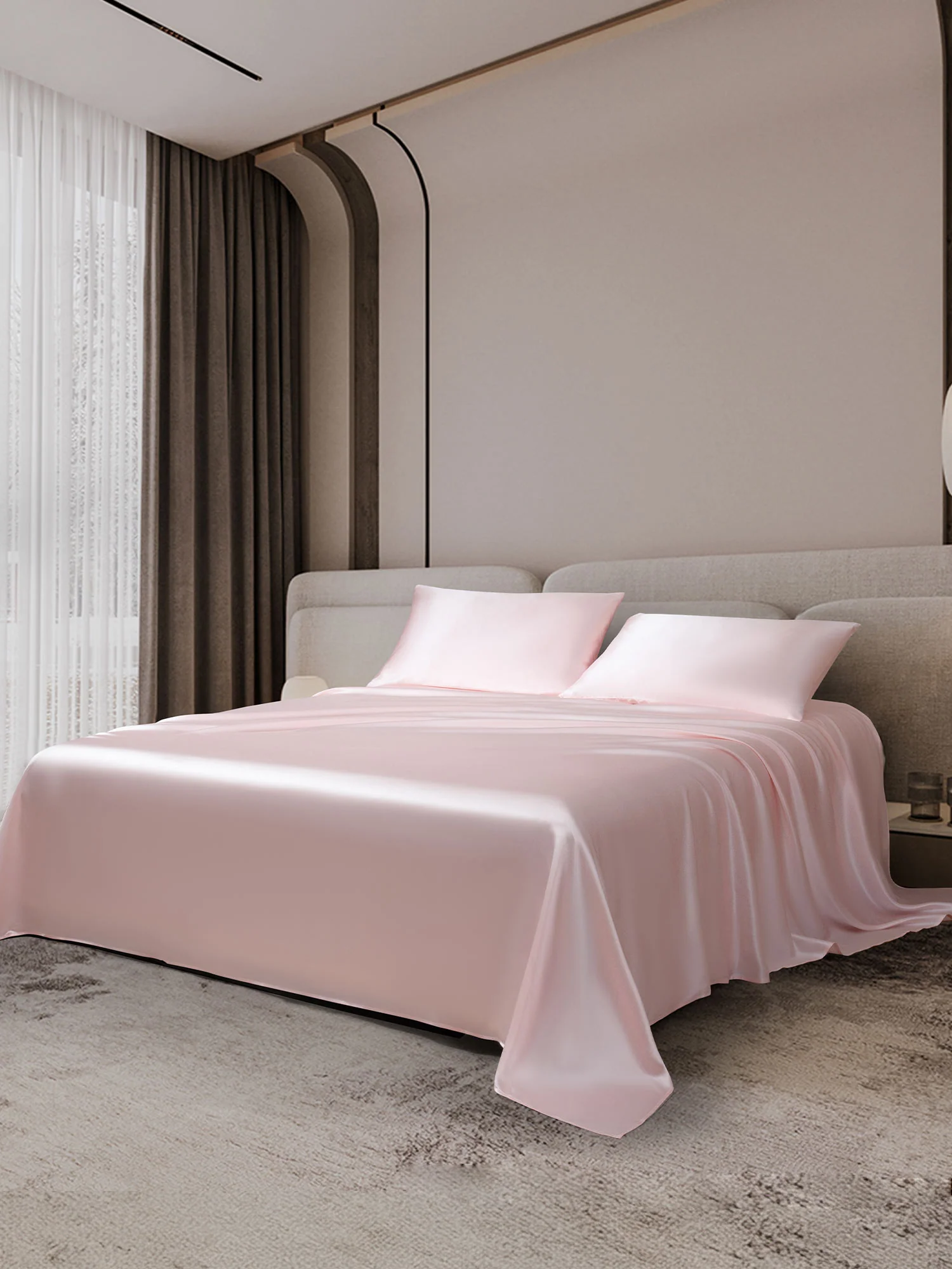 19Momme 3Pcs Silk Set Flat Sheet+2x Pillowcases - Image 60