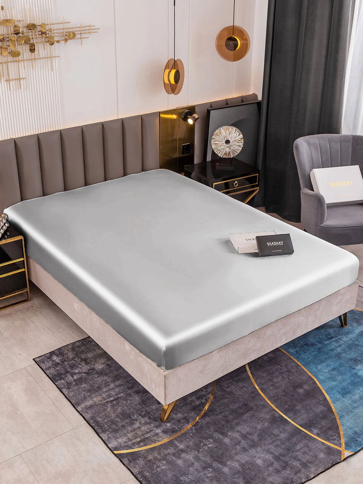 19Momme Mulberry Silk Seamless Fitted Sheet - Image 21