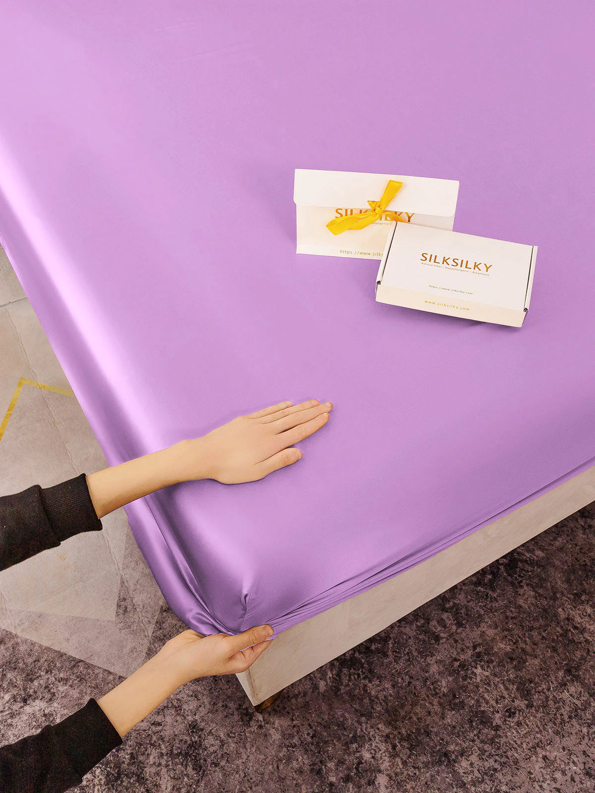 19Momme Mulberry Silk Seamless Fitted Sheet - Image 39