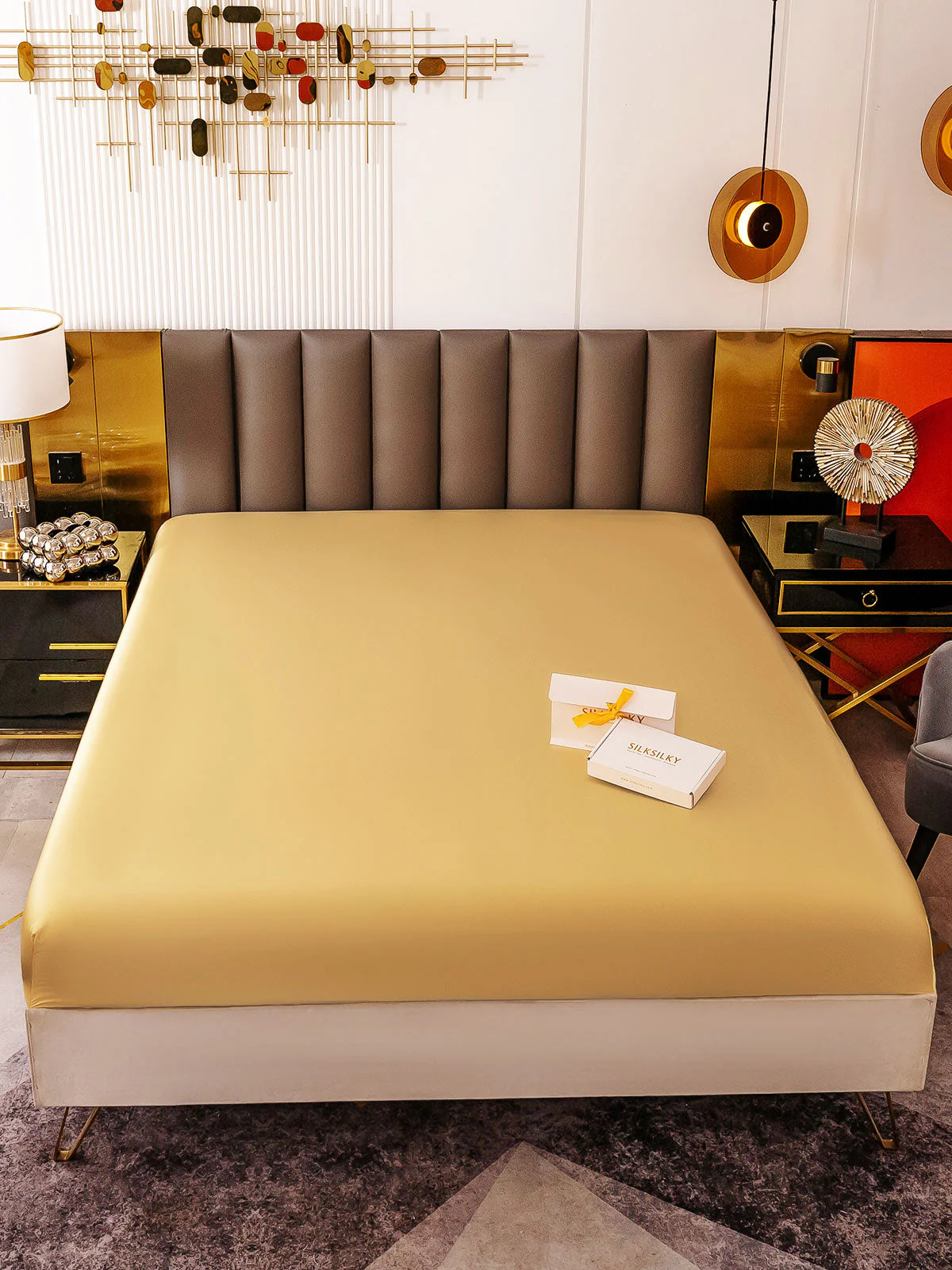 19Momme Mulberry Silk Seamless Fitted Sheet - Image 50