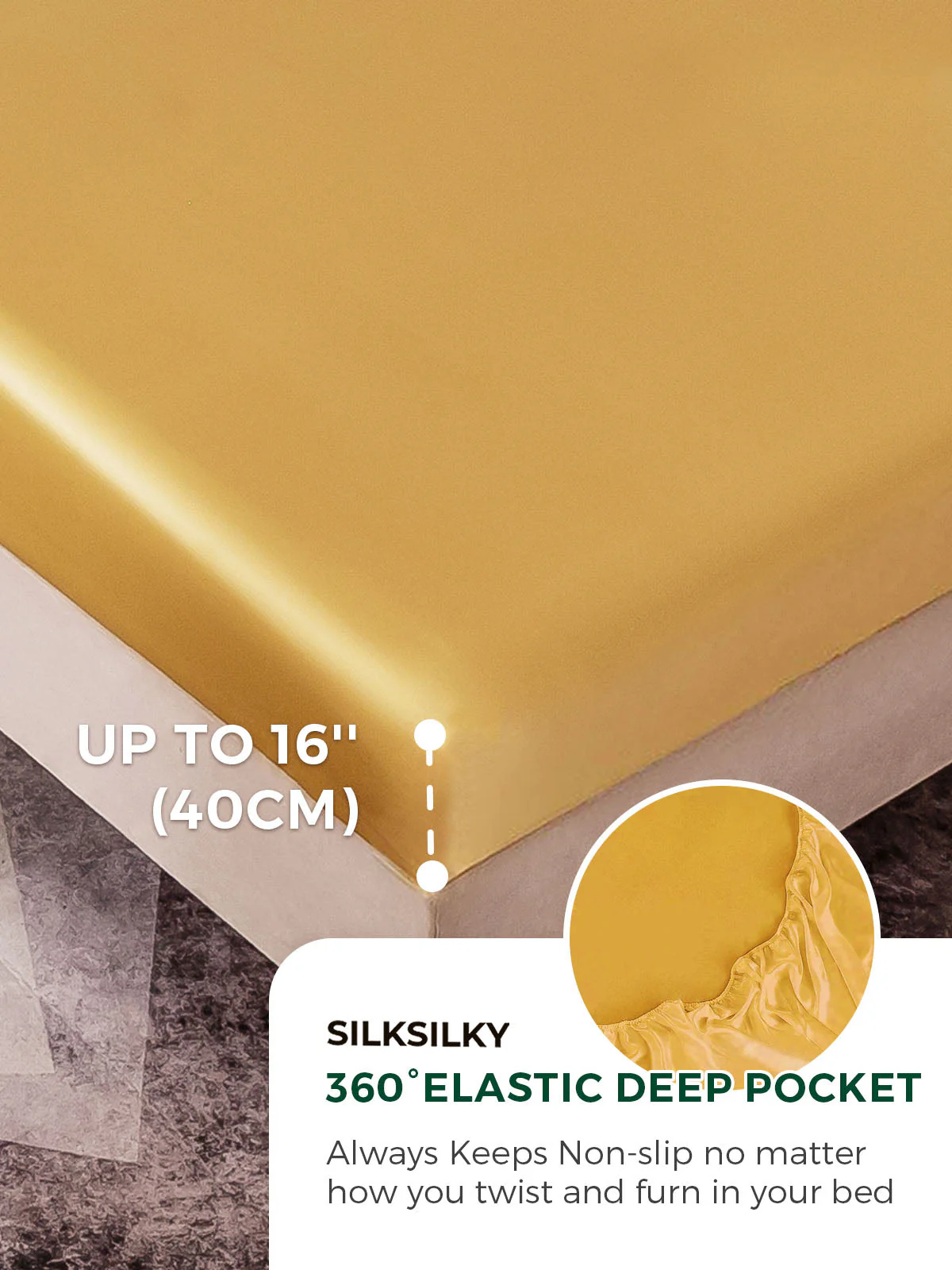 19Momme Mulberry Silk Seamless Fitted Sheet - Image 52