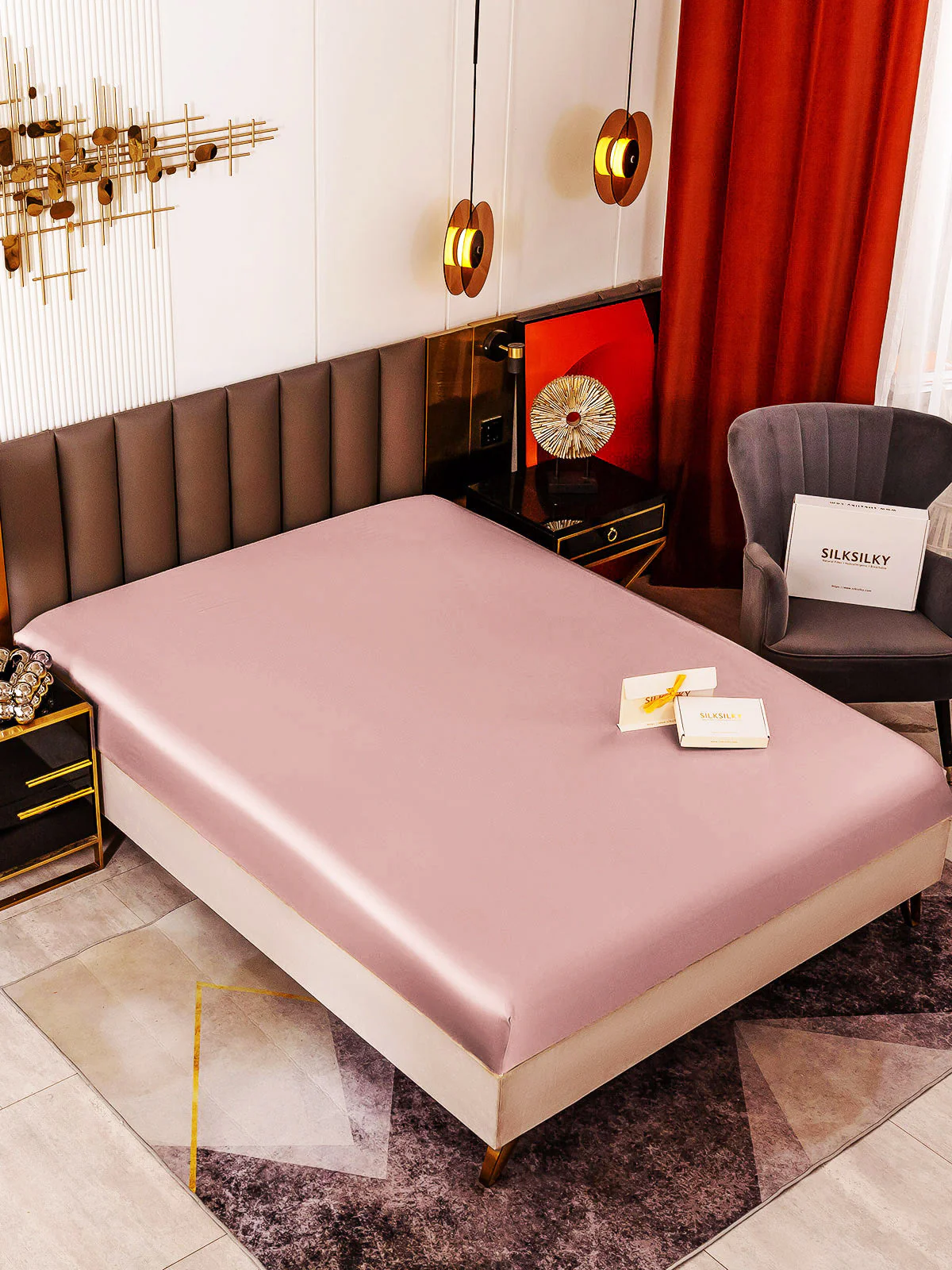 19Momme Mulberry Silk Seamless Fitted Sheet - Image 73