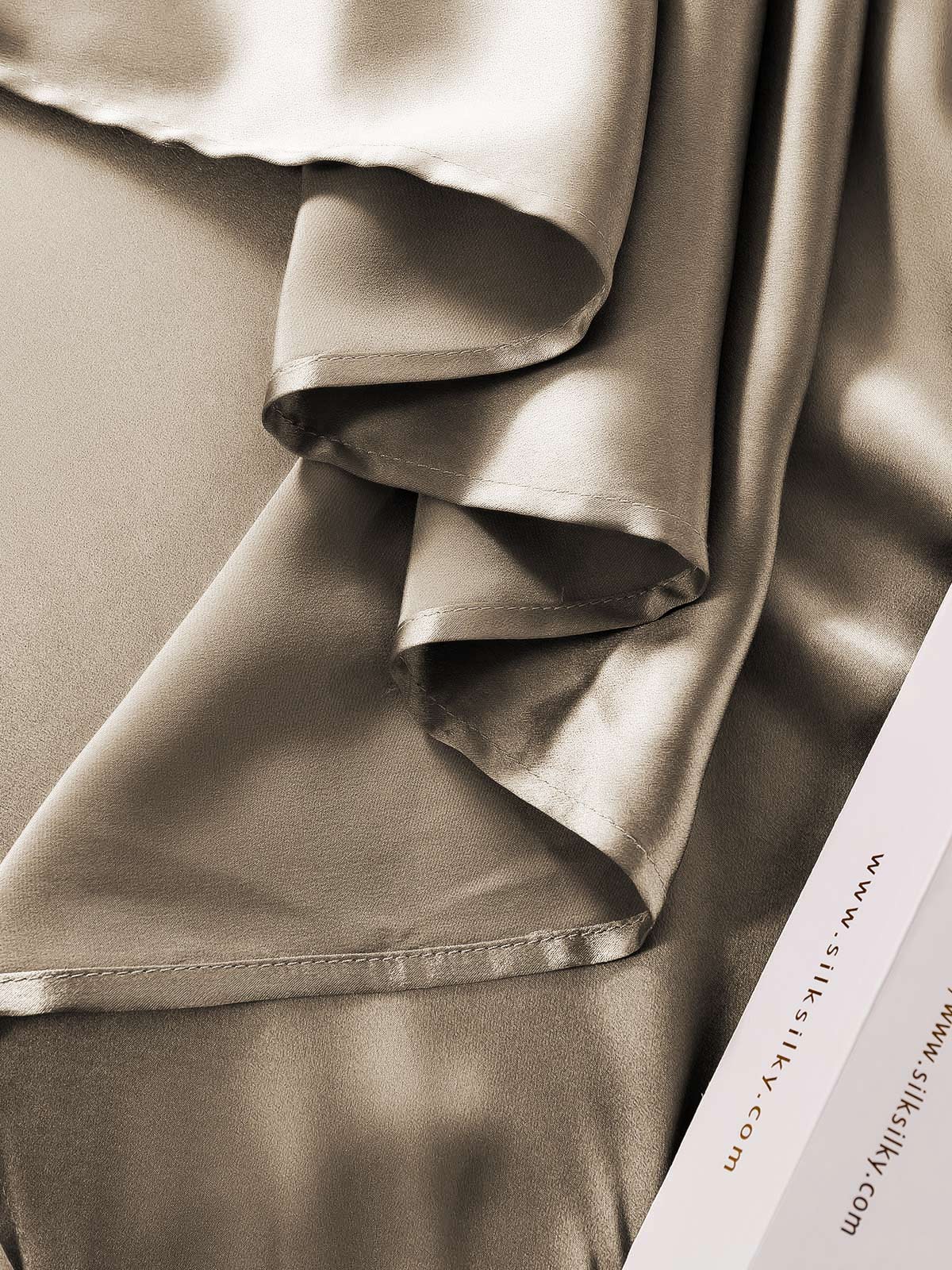 19Momme 4Pcs Silk Set Fitted&Flat Sheets+2x Pillowcases - Image 77