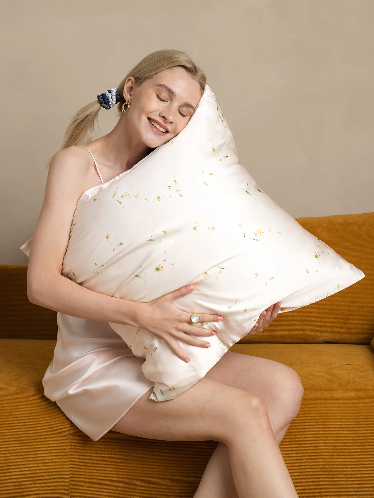 19Momme 100% Mulberry Silk Pillowcase - Snowbud Lily - Image 10