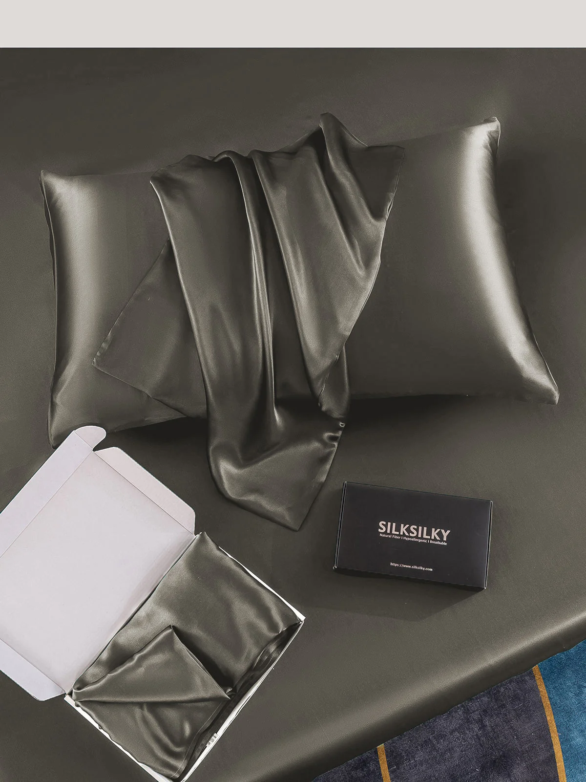 19Momme 100% Mulberry Silk Pillowcase - Hidden Zipper - Image 34