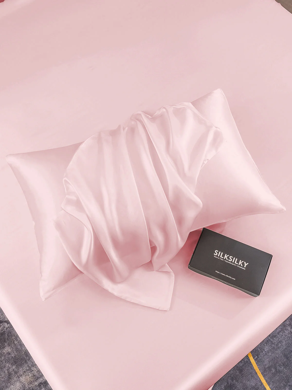19Momme 100% Mulberry Silk Pillowcase - Hidden Zipper - Image 46