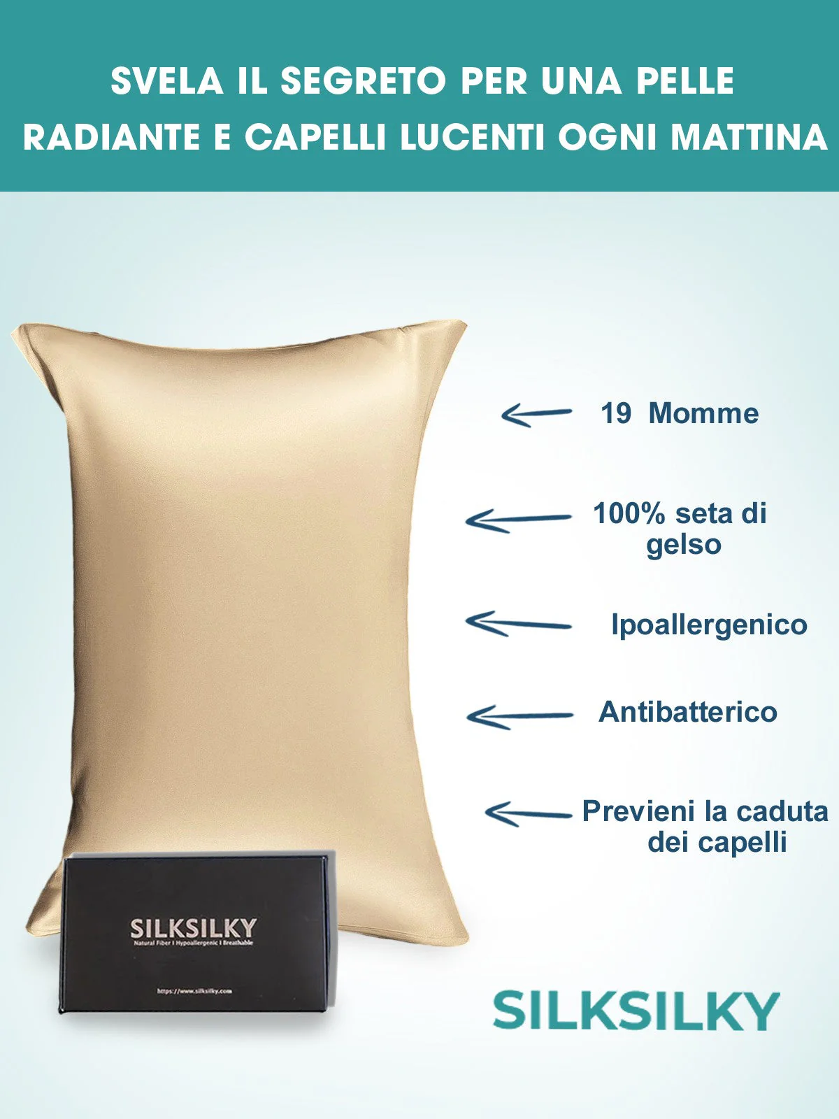 19Momme 100% Mulberry Silk Pillowcase - Hidden Zipper - Image 57