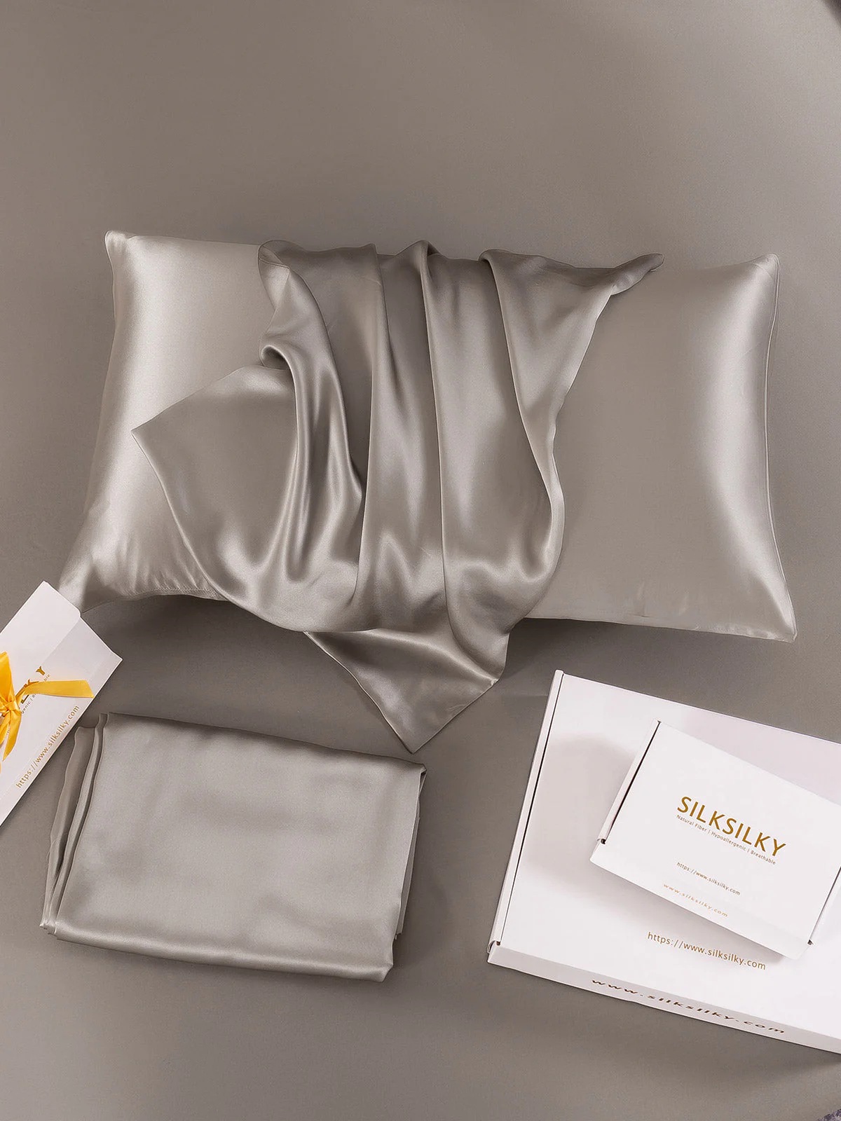 19Momme 100% Mulberry Silk Pillowcase - Hidden Zipper - Image 84