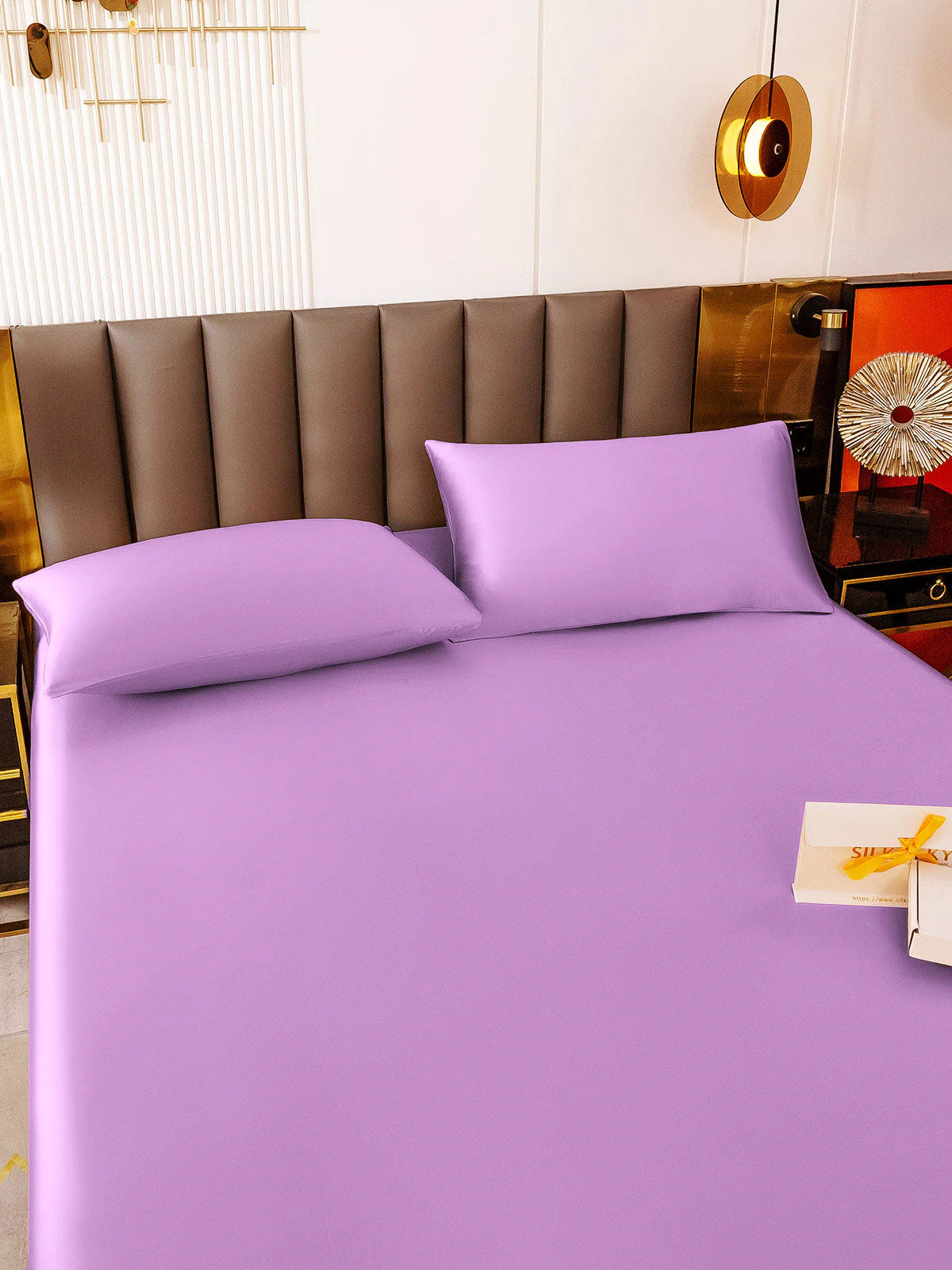 19Momme 3Pcs Silk Set Fitted Sheet+2x Pillowcases - Image 101