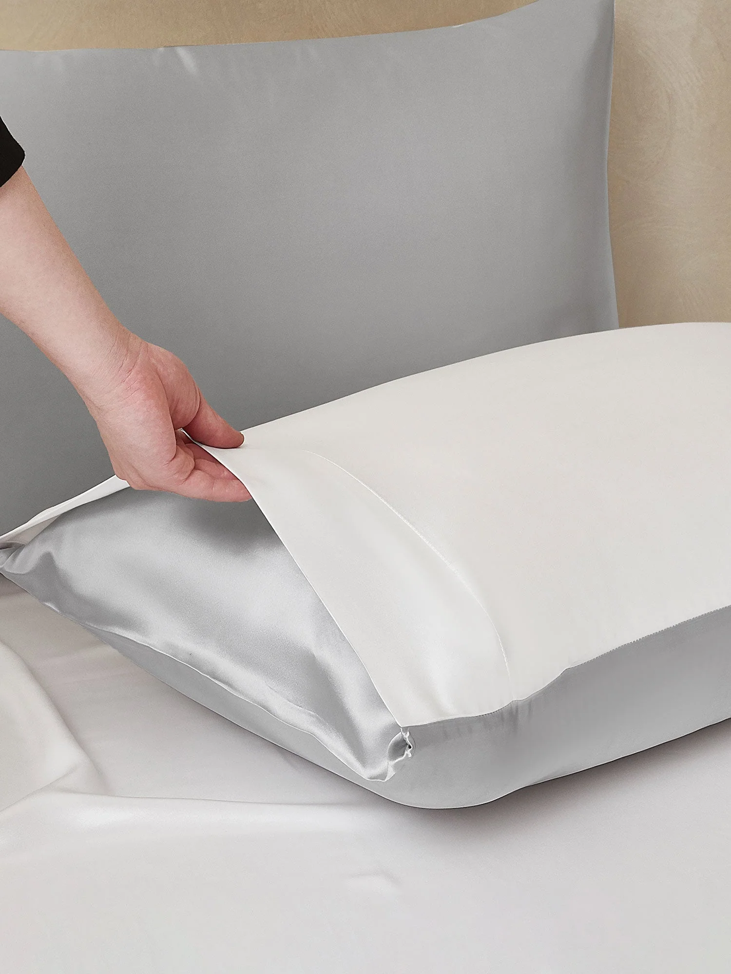 19Momme 3Pcs Silk Set Fitted Sheet+2x Pillowcases - Image 119