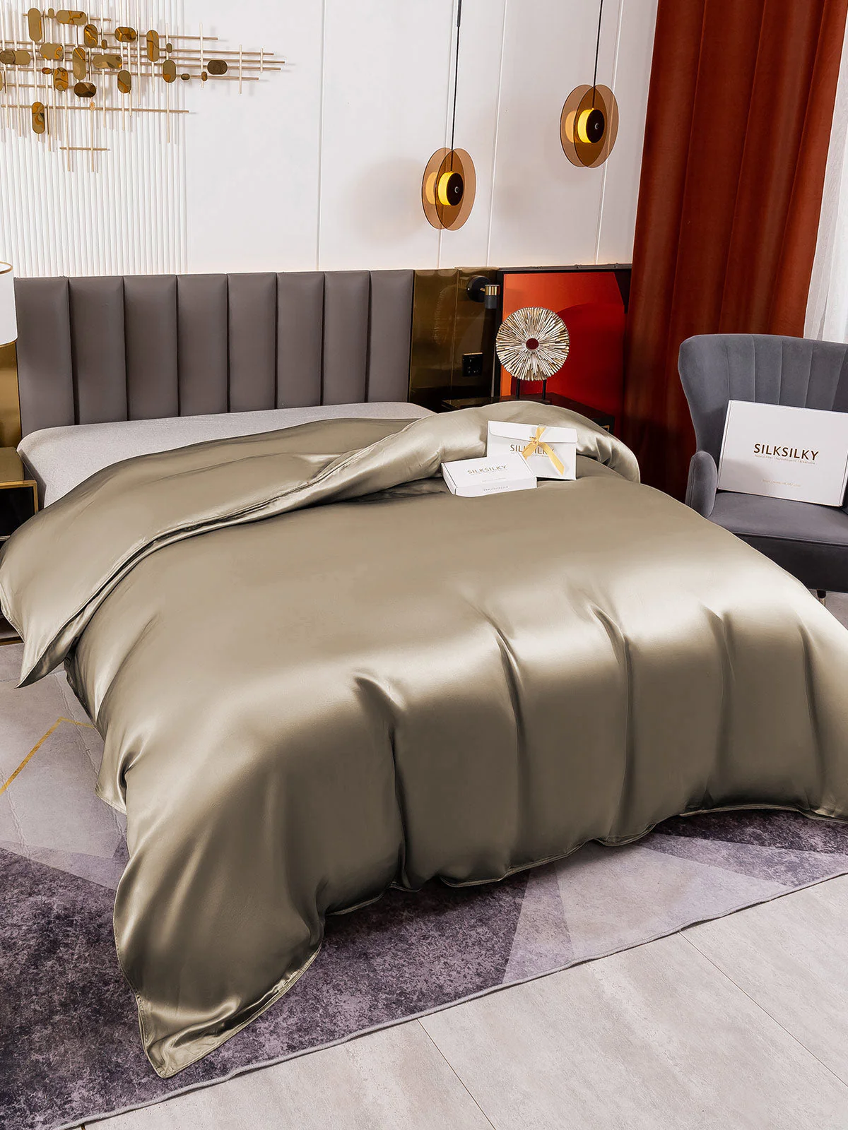 19Momme Mulberry Silk Seamless Duvet Cover - Image 24