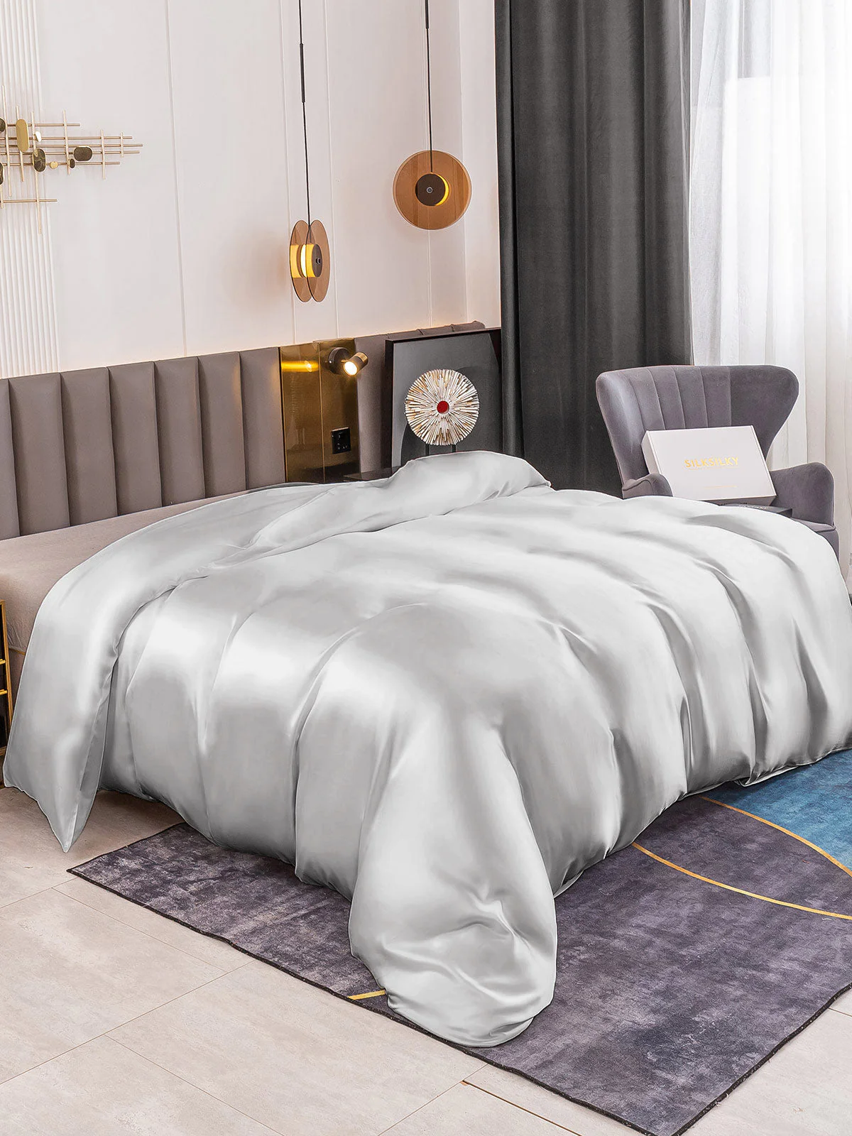 19Momme Mulberry Silk Seamless Duvet Cover - Image 36