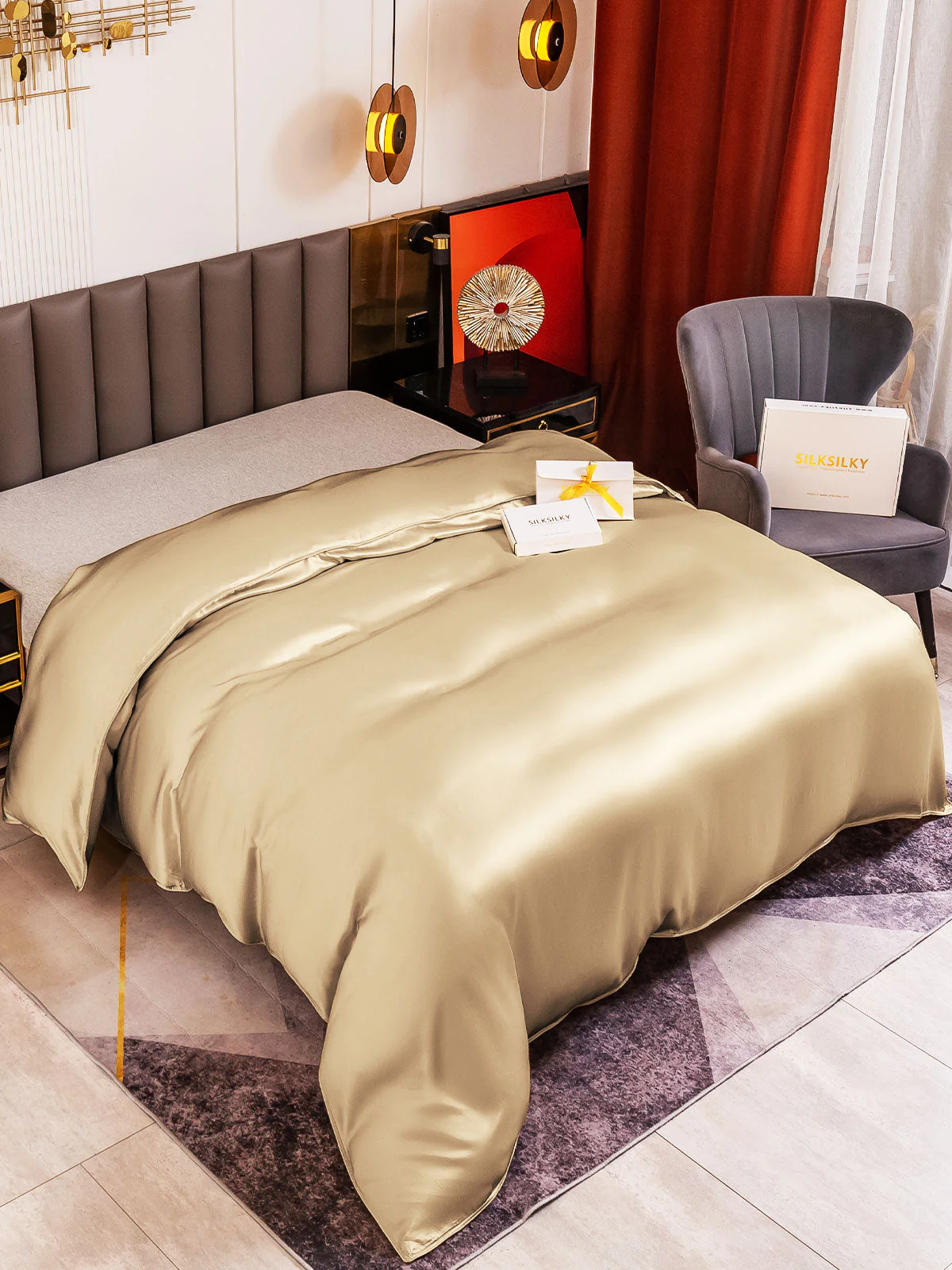 19Momme Mulberry Silk Seamless Duvet Cover - Image 55