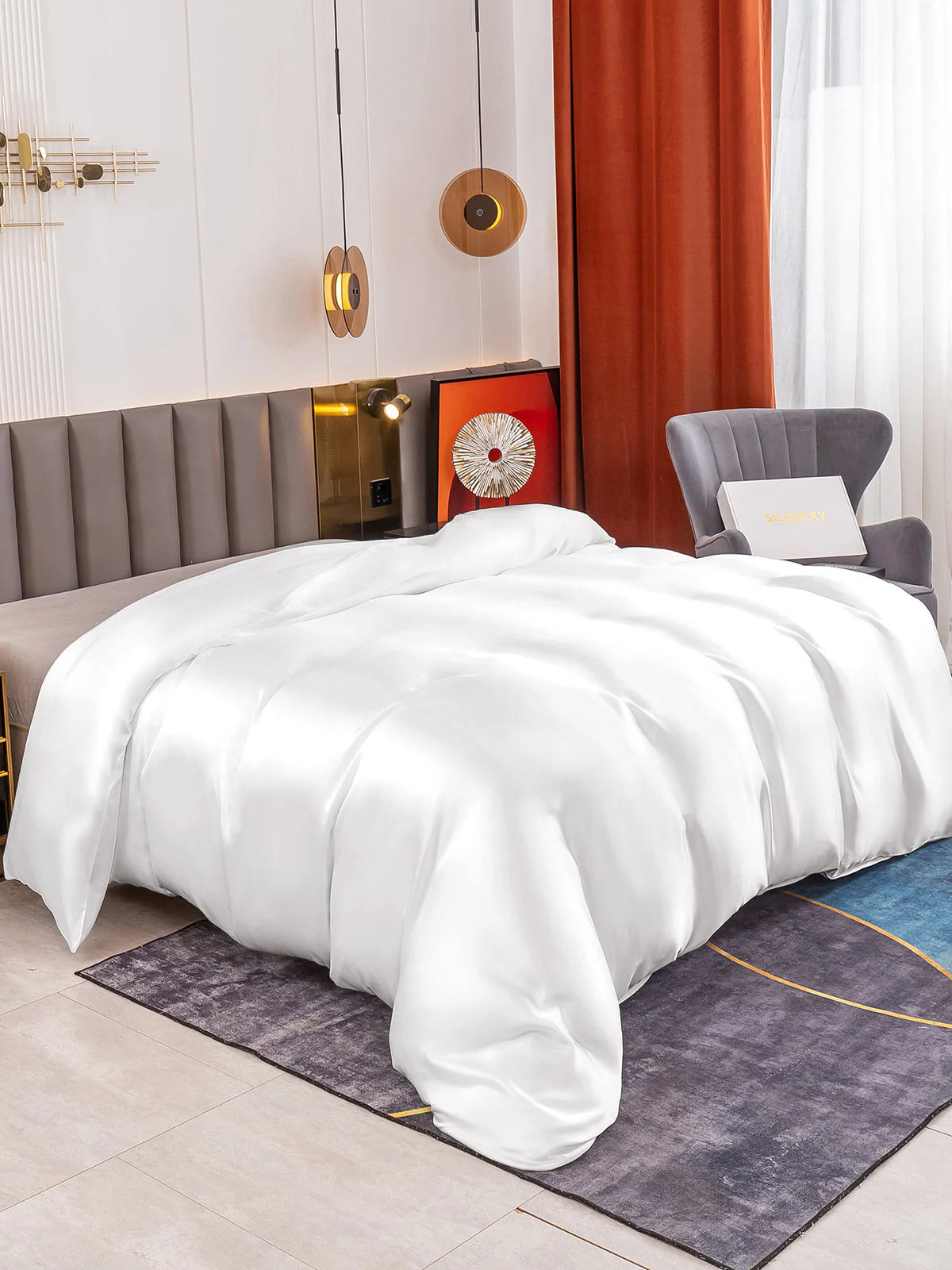 19Momme Mulberry Silk Seamless Duvet Cover - Image 6