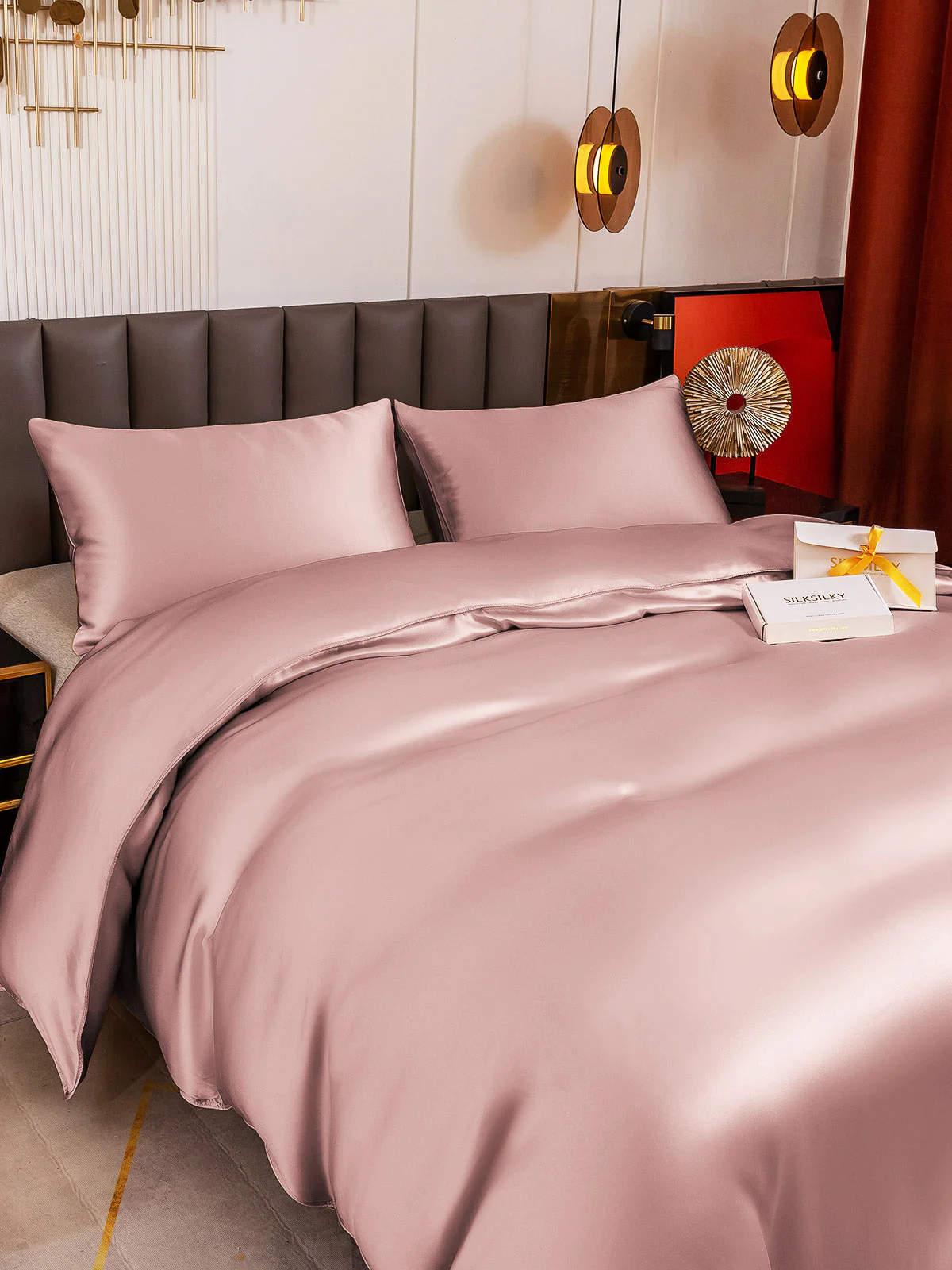 19Momme 3Pcs Silk Set Duvet Cover+2x Pillowcases - Image 10