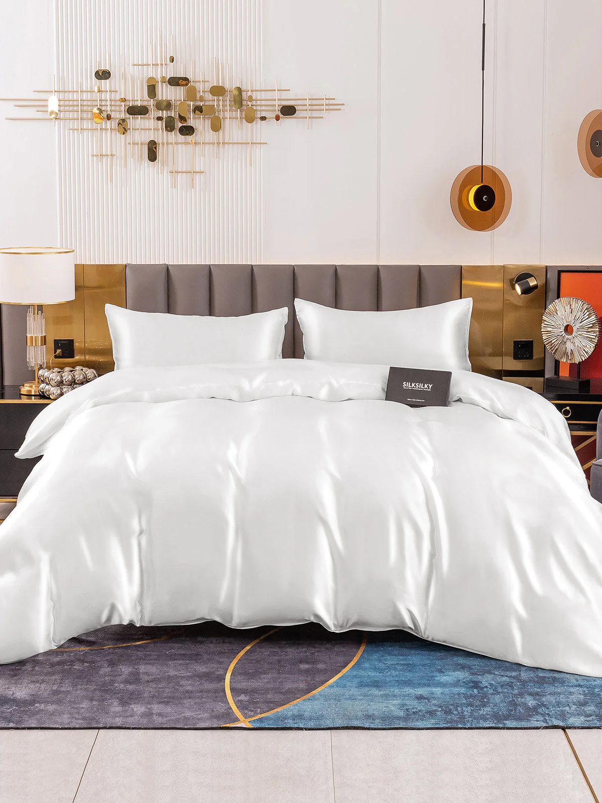 19Momme 3Pcs Silk Set Duvet Cover+2x Pillowcases - Image 13