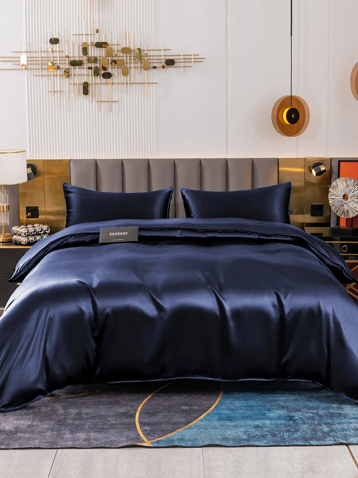 19Momme 3Pcs Silk Set Duvet Cover+2x Pillowcases - Image 18