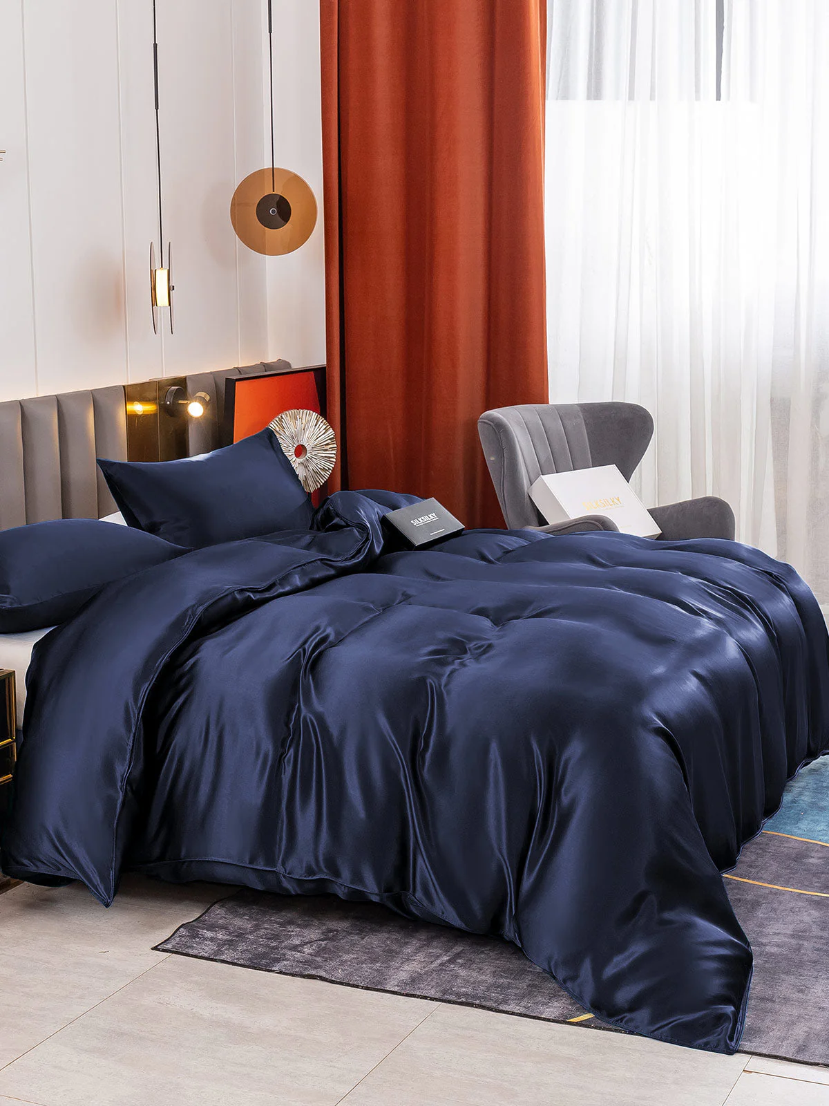 19Momme 3Pcs Silk Set Duvet Cover+2x Pillowcases - Image 19