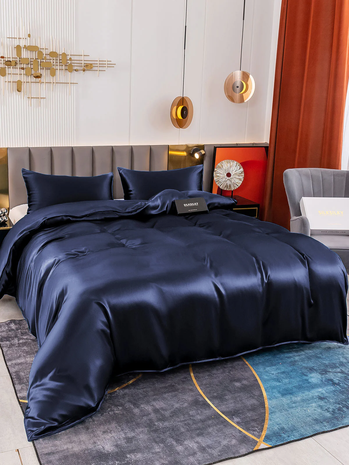 19Momme 3Pcs Silk Set Duvet Cover+2x Pillowcases - Image 20