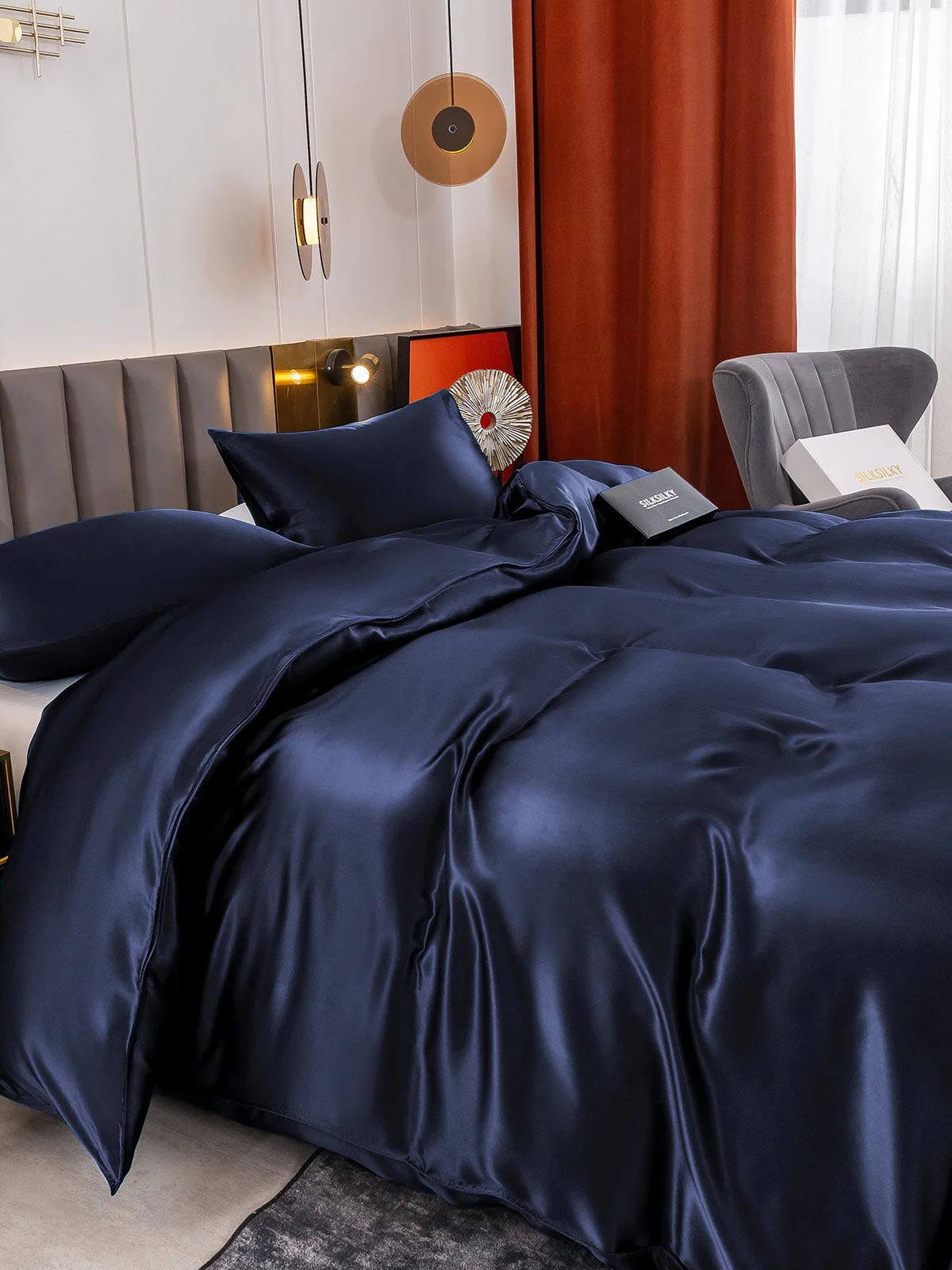 19Momme 3Pcs Silk Set Duvet Cover+2x Pillowcases - Image 21