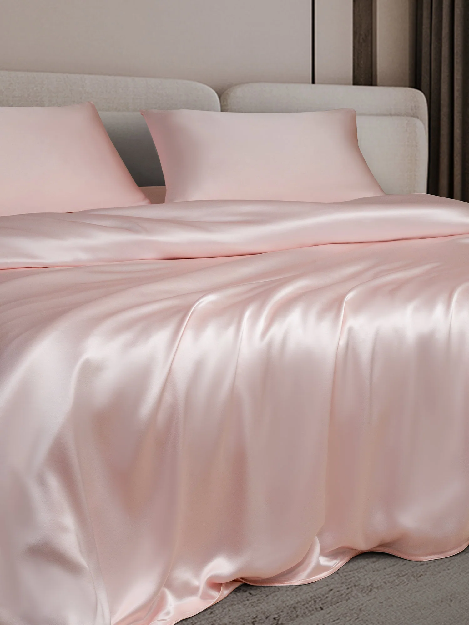 19Momme 3Pcs Silk Set Duvet Cover+2x Pillowcases - Image 3