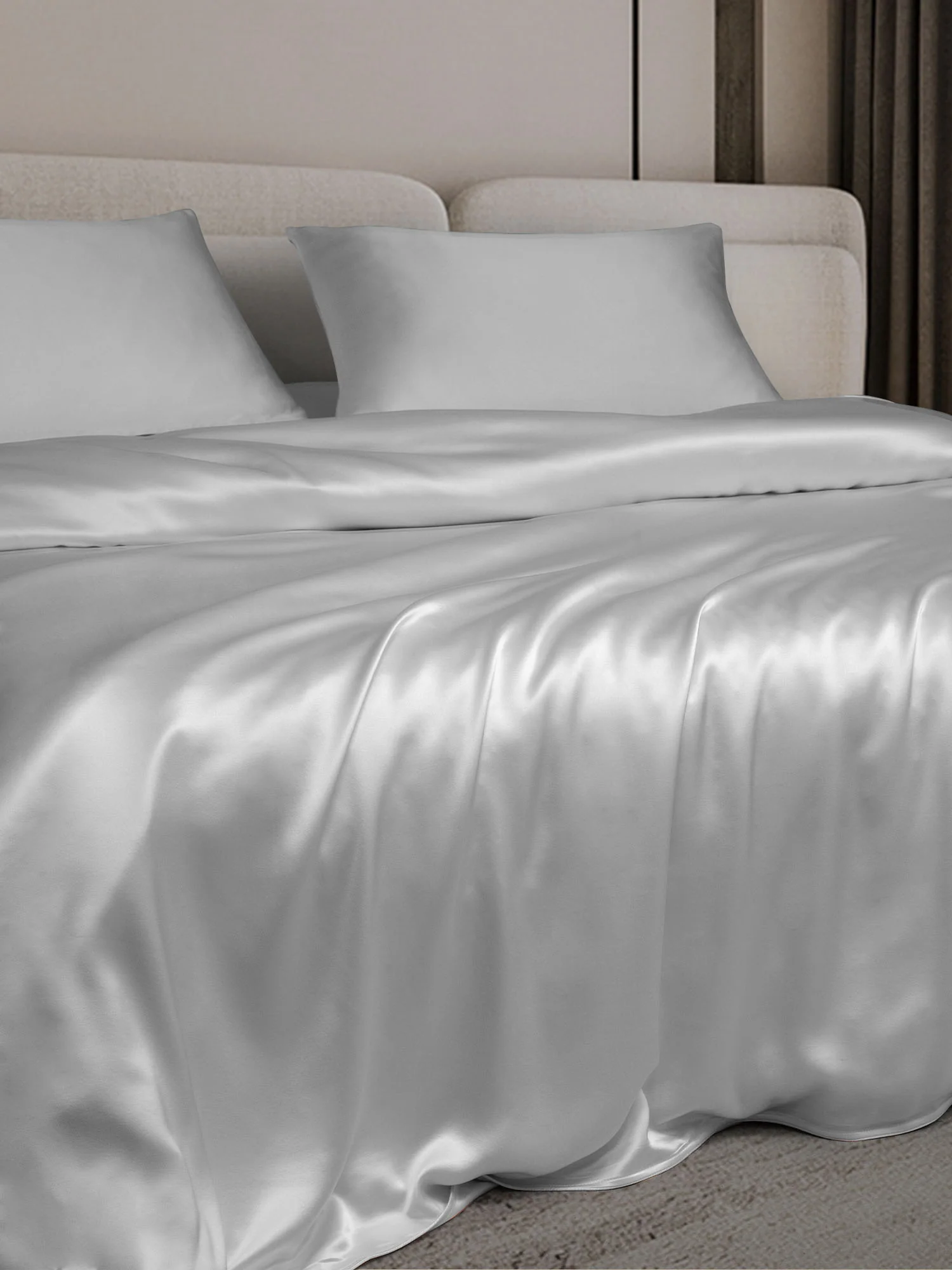 19Momme 3Pcs Silk Set Duvet Cover+2x Pillowcases - Image 65