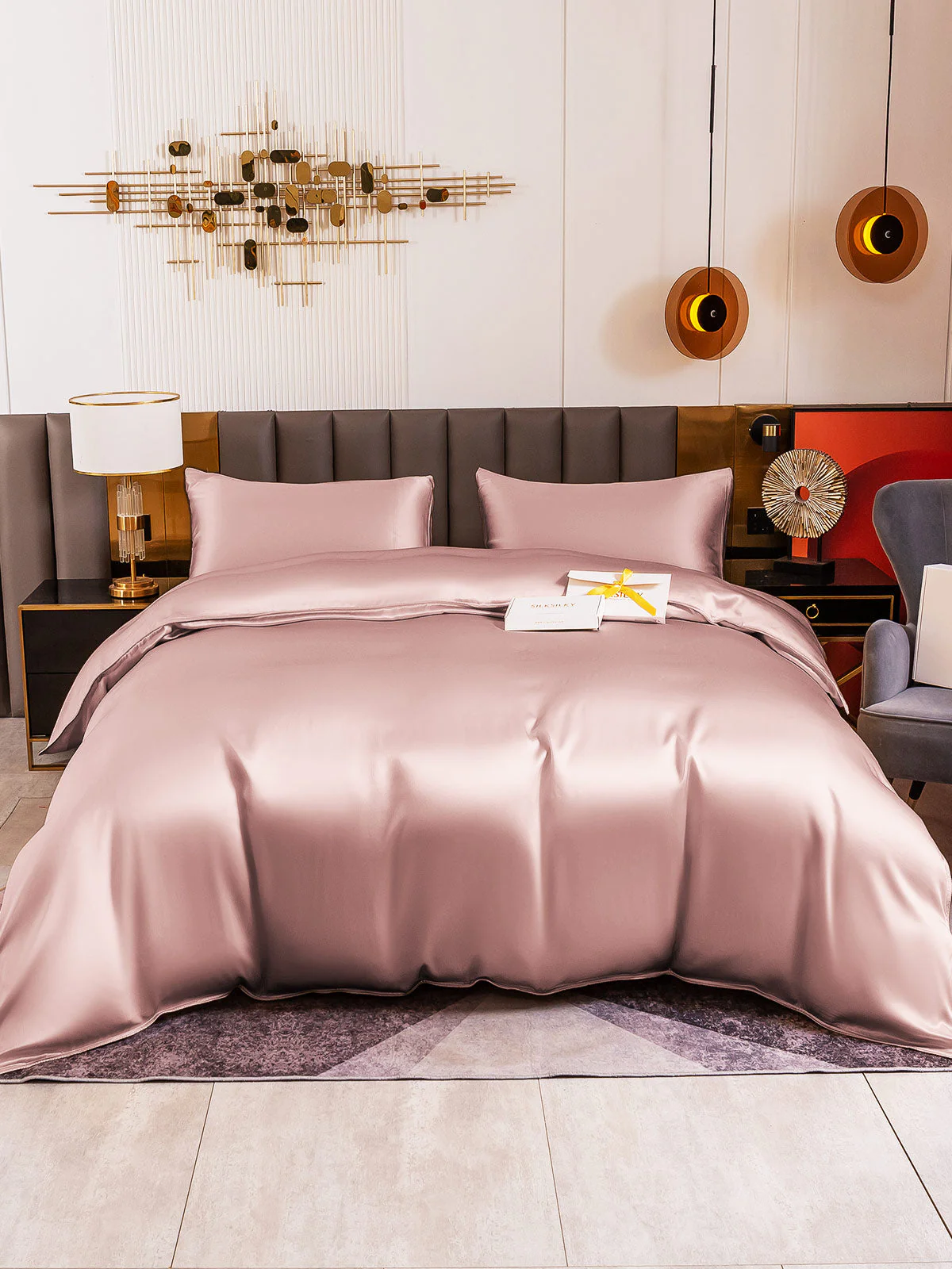 19Momme 3Pcs Silk Set Duvet Cover+2x Pillowcases - Image 9