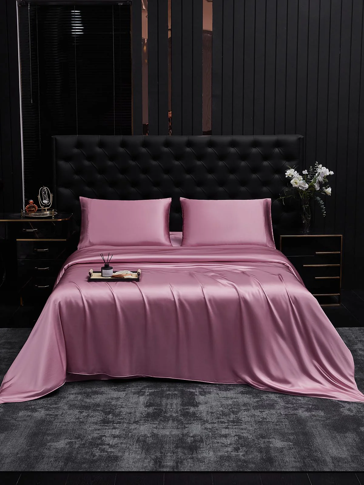19Momme 3Pcs Silk Set Duvet Cover+2x Pillowcases - Image 96