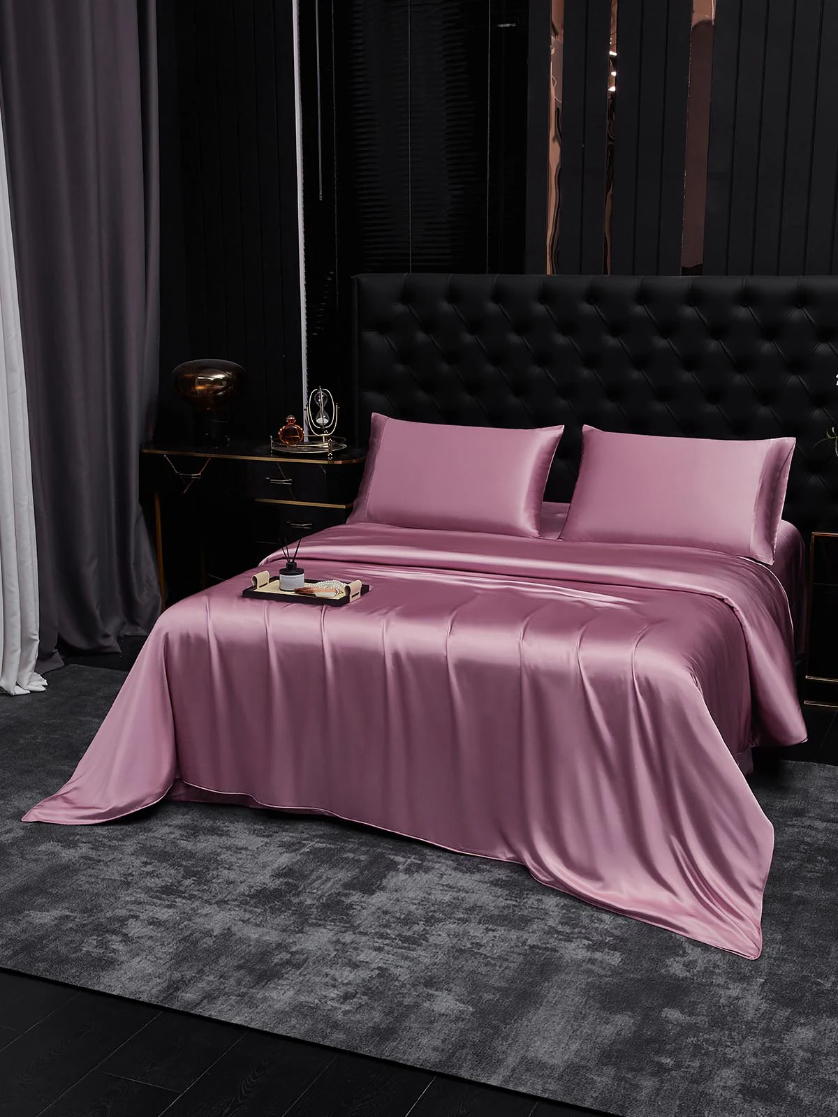 19Momme 3Pcs Silk Set Duvet Cover+2x Pillowcases - Image 97