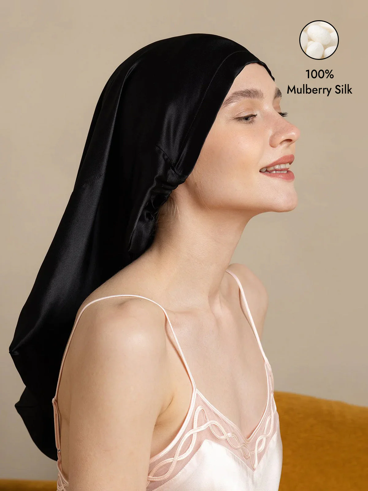100% Mulberry Silk Elegant Bonnet for Long Hair - Image 17