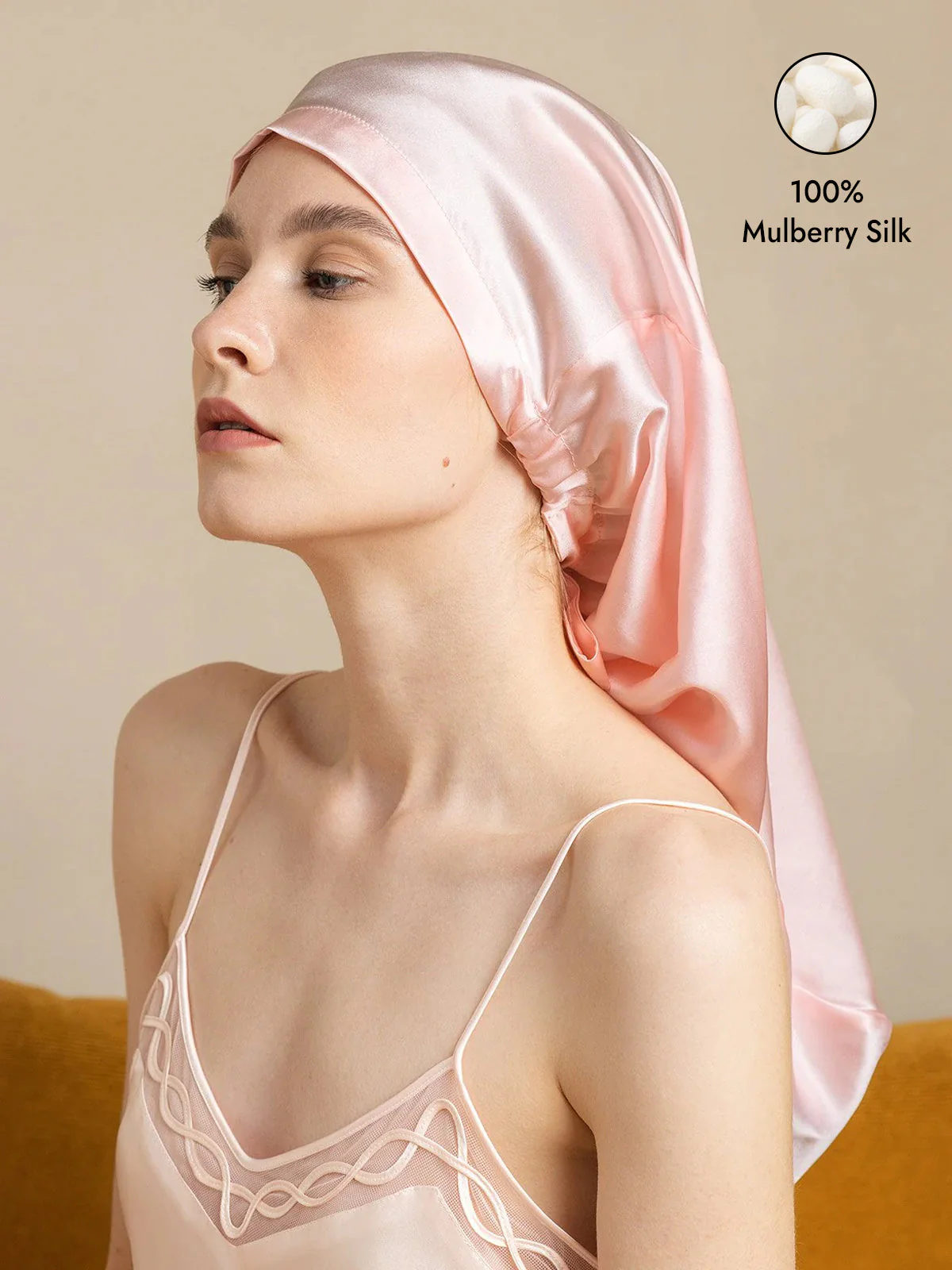 100% Mulberry Silk Elegant Bonnet for Long Hair - Image 25
