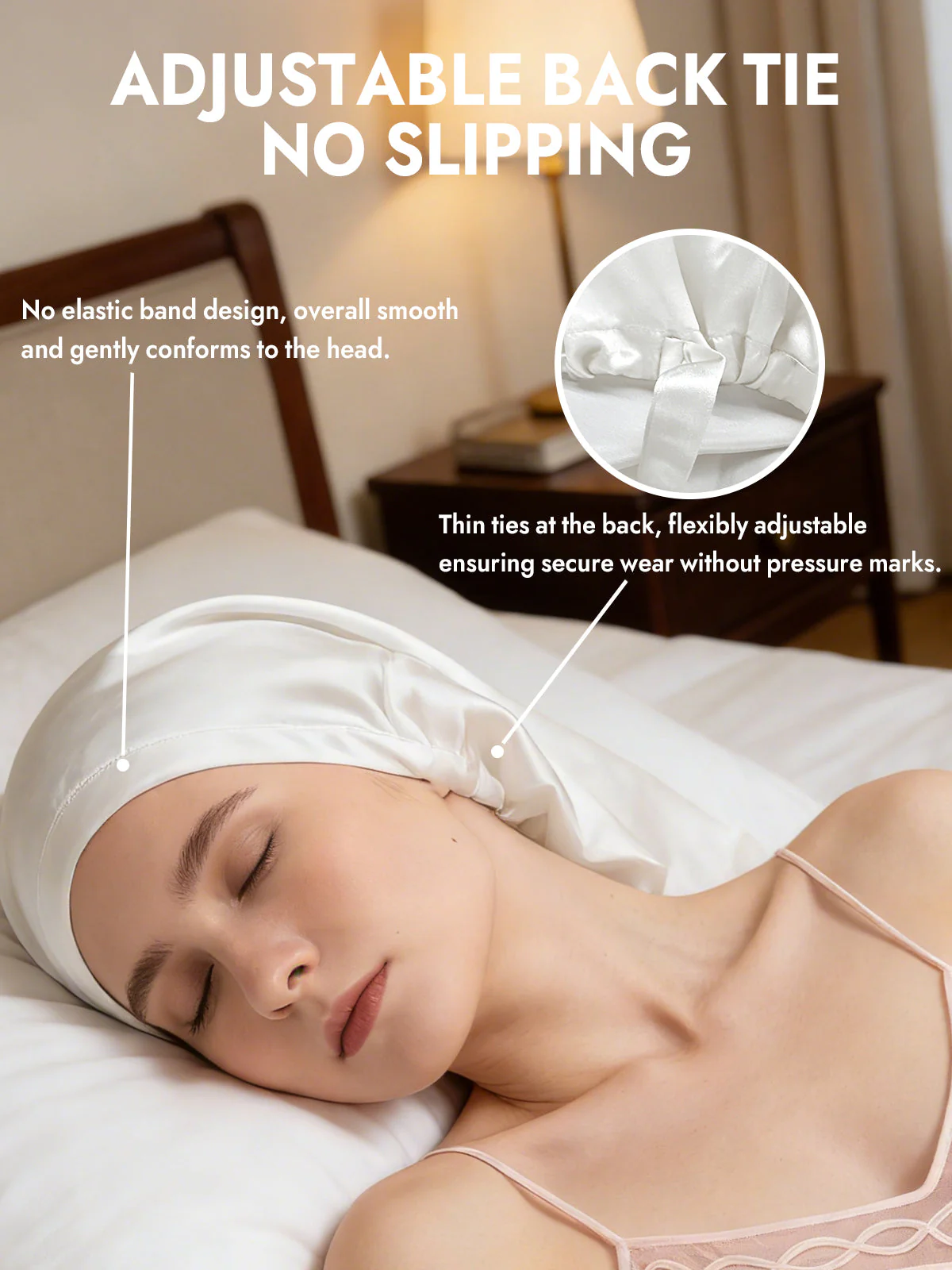 100% Mulberry Silk Elegant Bonnet for Long Hair - Image 37