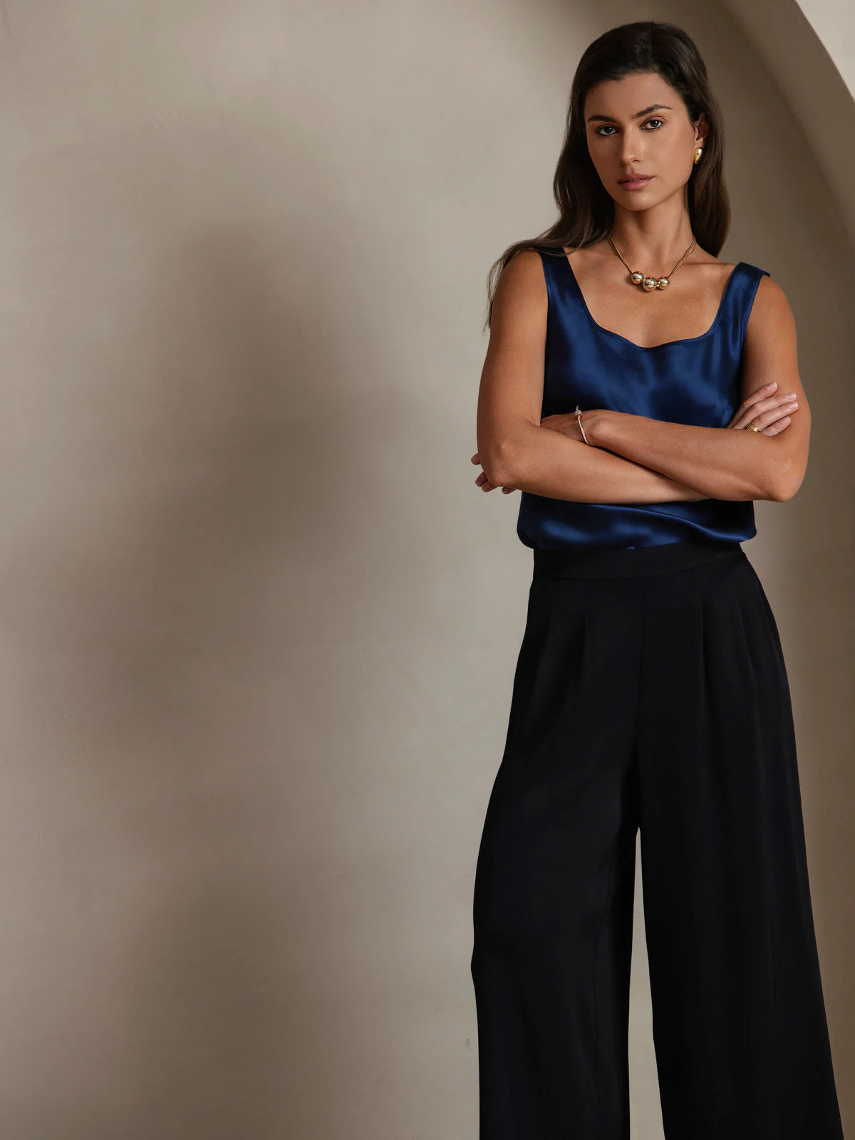 19Momme Silk Sleeveless U Neck Women's Tank Top - Image 74