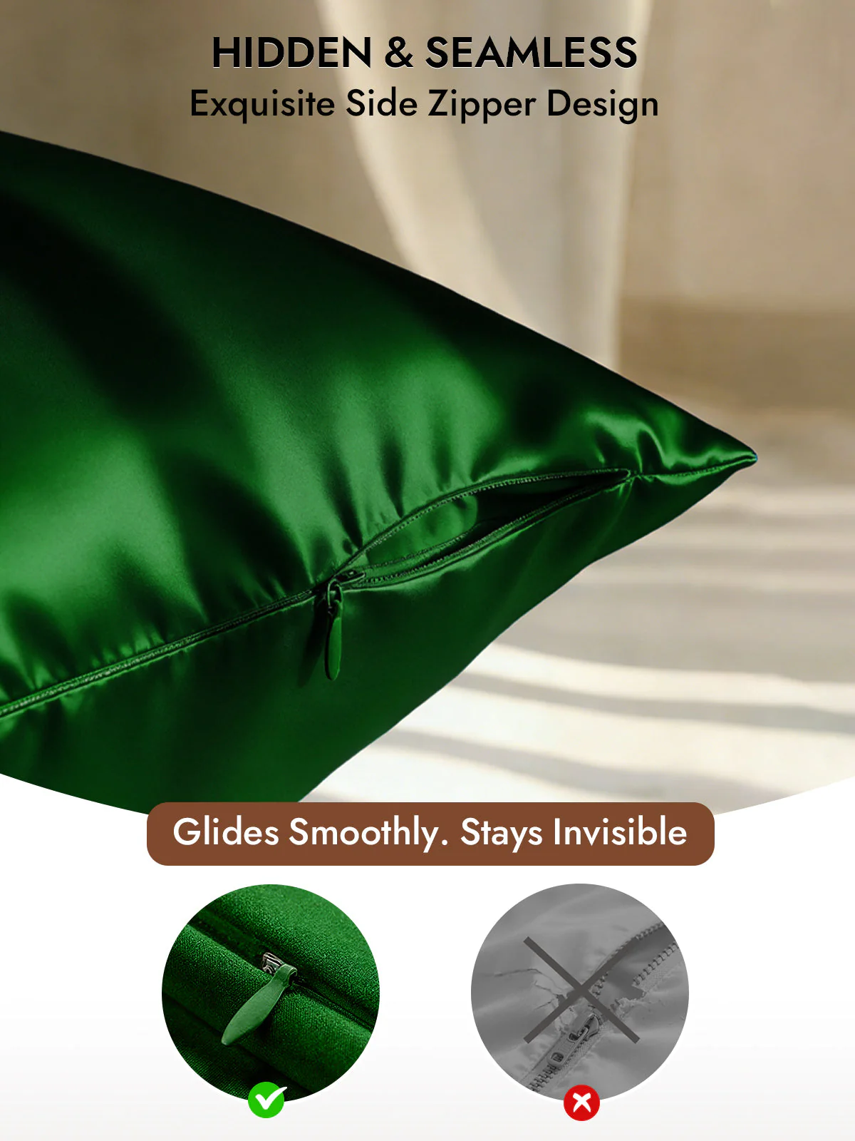 2Pcs 30Momme 100% Silk Pillowcases Bundle- Hidden Zipper - Image 27