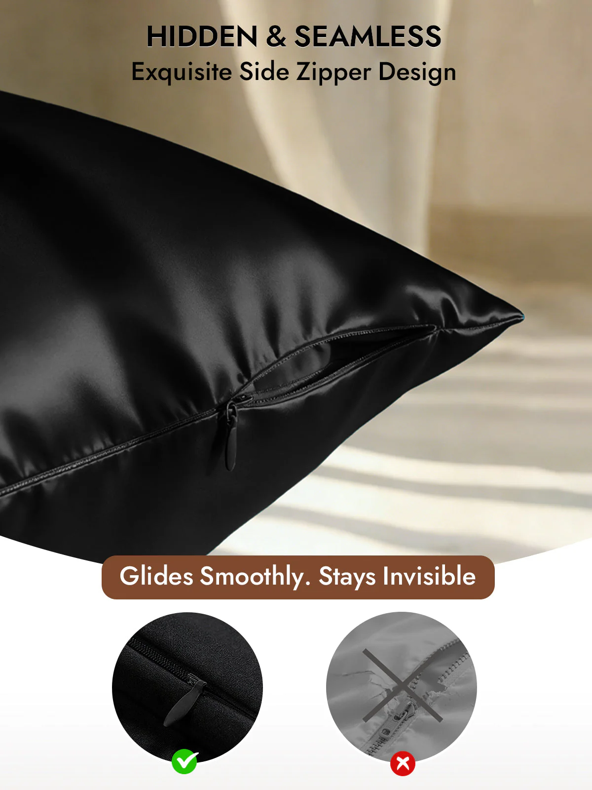 2Pcs 30Momme 100% Silk Pillowcases Bundle- Hidden Zipper - Image 34