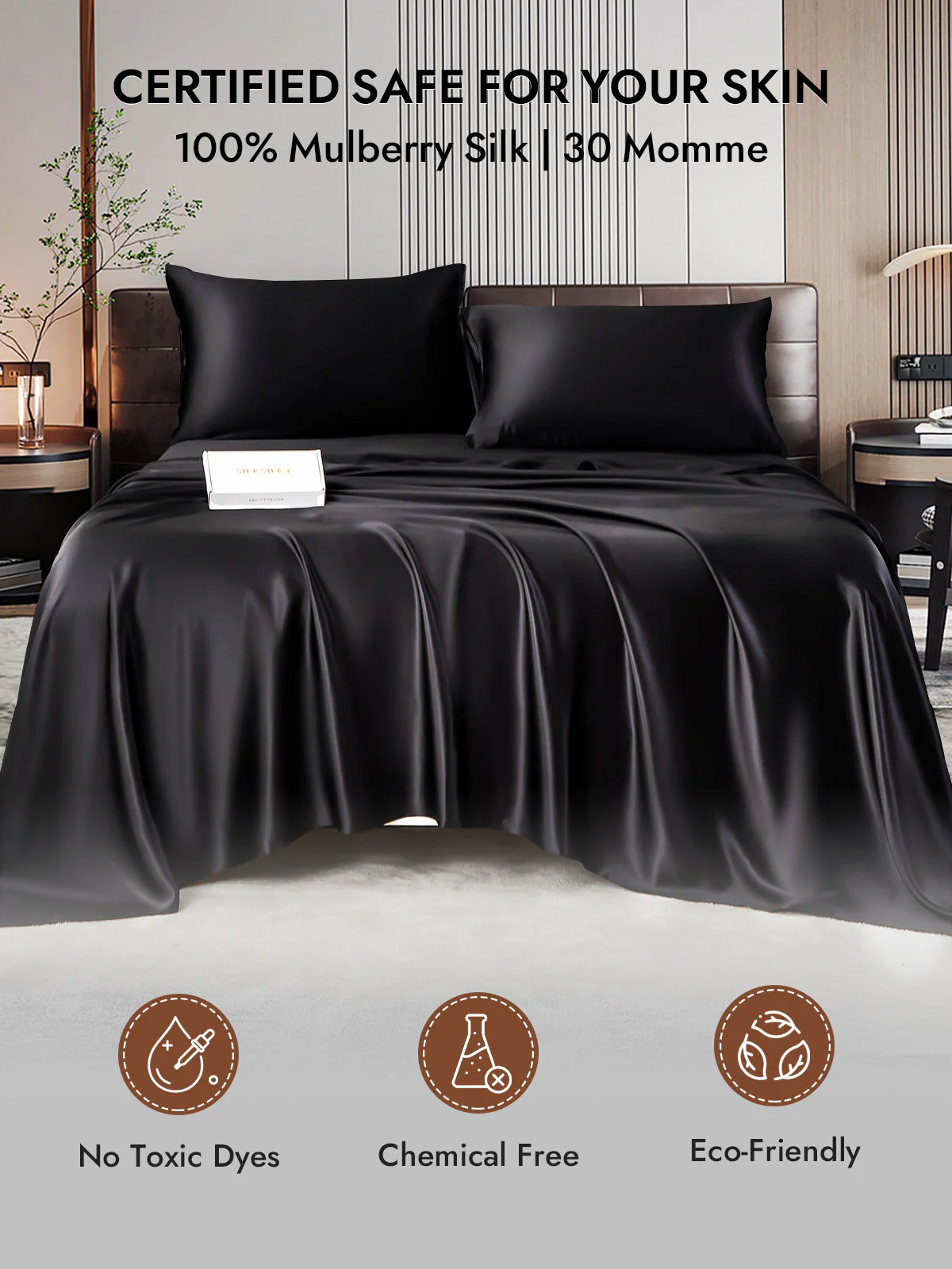 2Pcs 30Momme 100% Silk Pillowcases Bundle- Hidden Zipper - Image 35