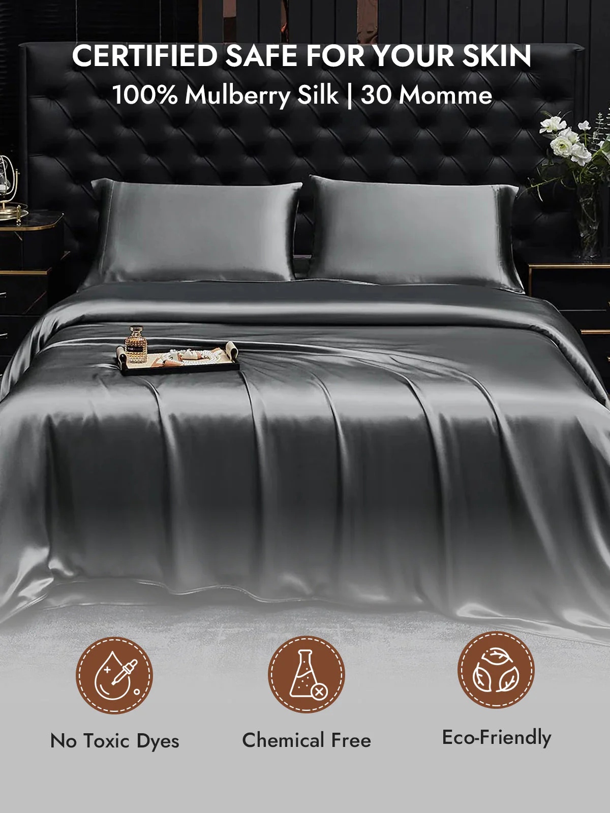 2Pcs 30Momme 100% Silk Pillowcases Bundle- Hidden Zipper - Image 49