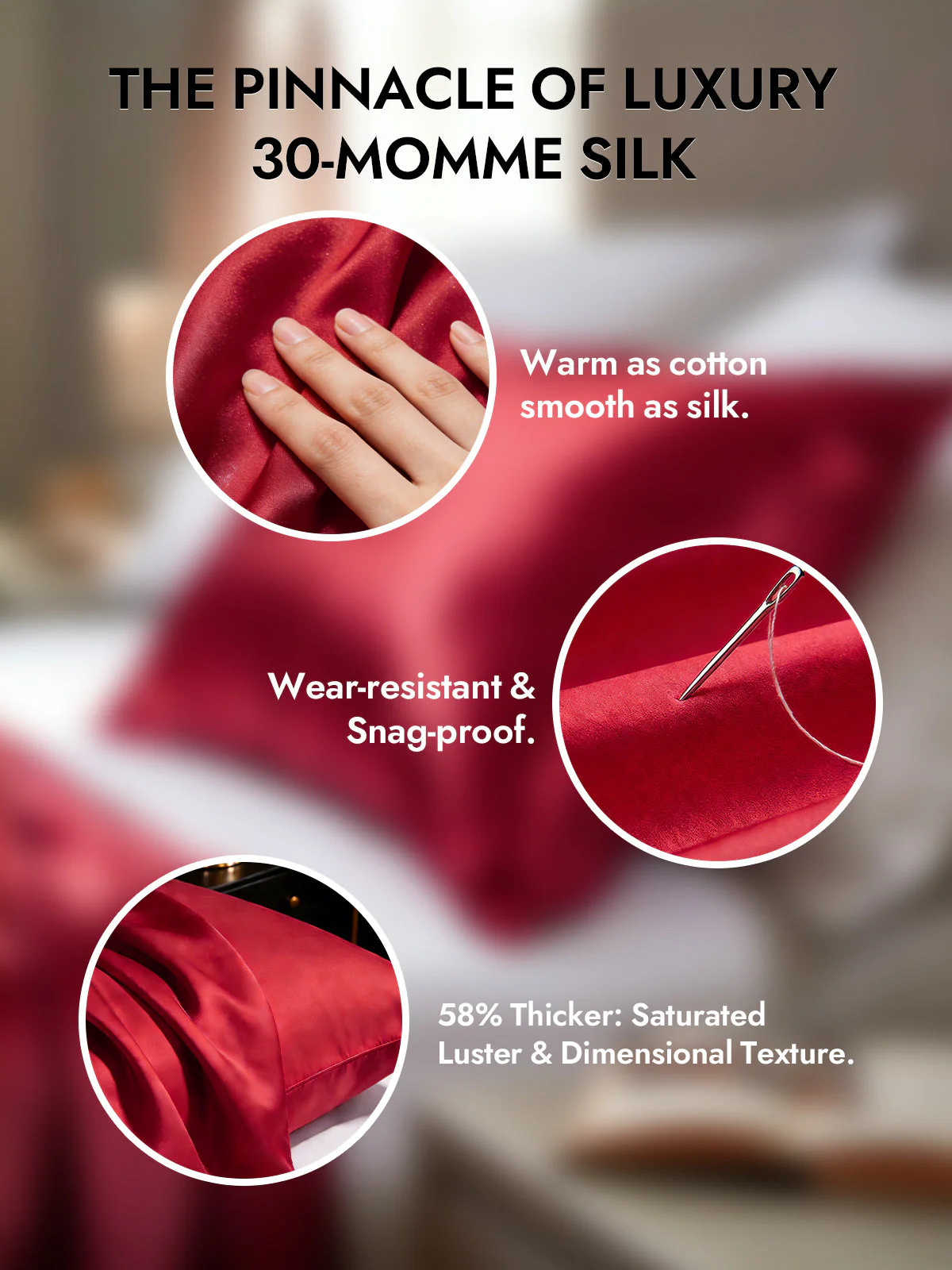 2Pcs 30Momme 100% Silk Pillowcases Bundle- Hidden Zipper - Image 51