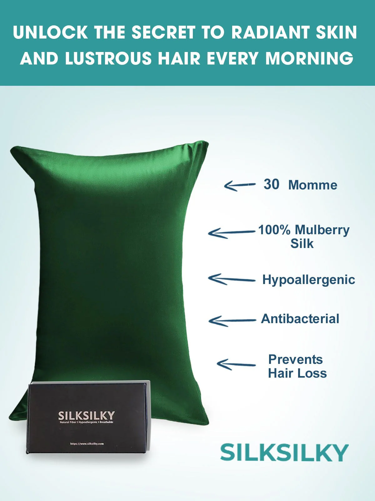 30Momme Luxurious 100% Silk Pillowcase - Envelope - Image 18