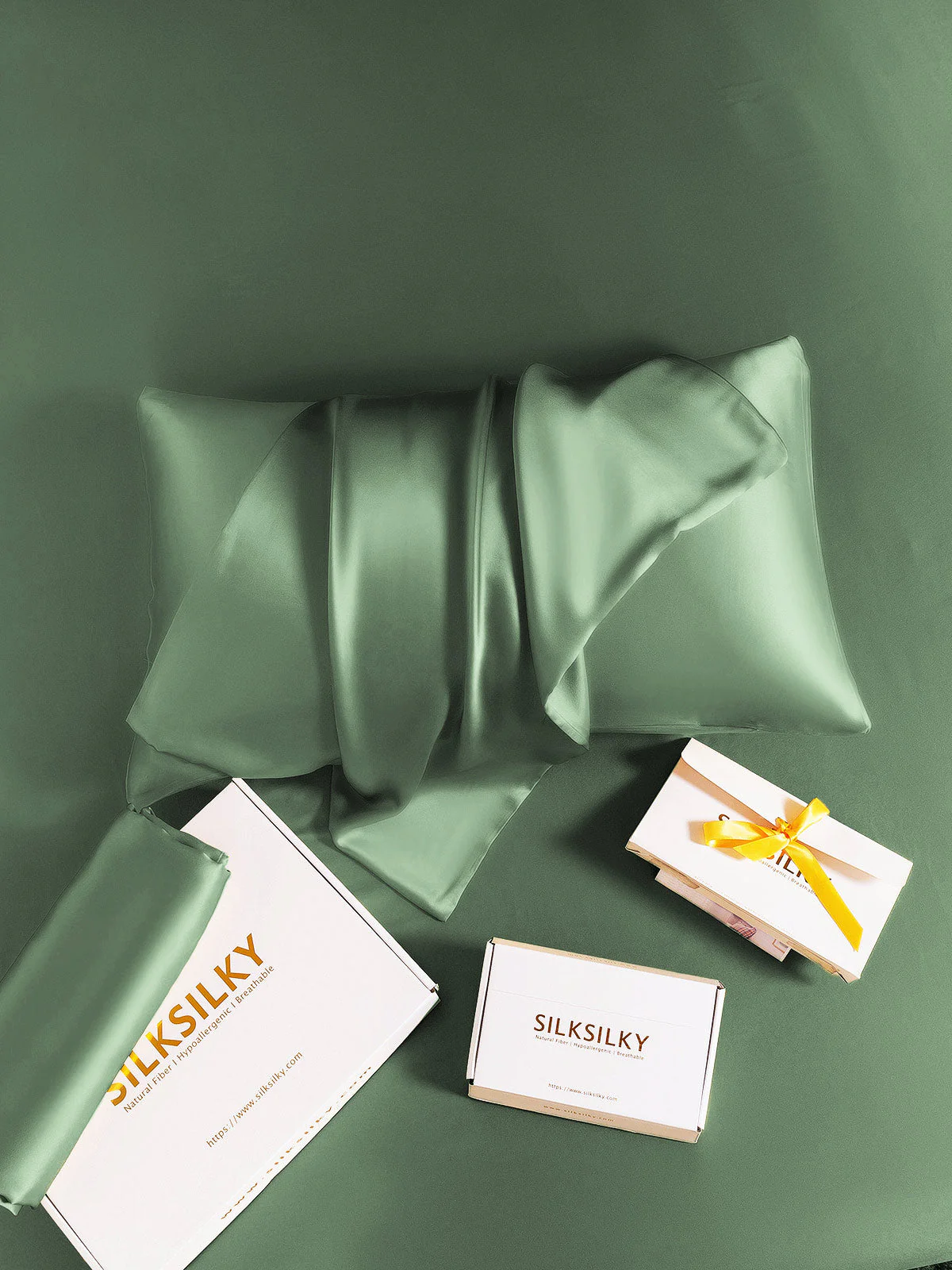 30Momme Luxurious 100% Silk Pillowcase - Hidden Zipper - Image 60