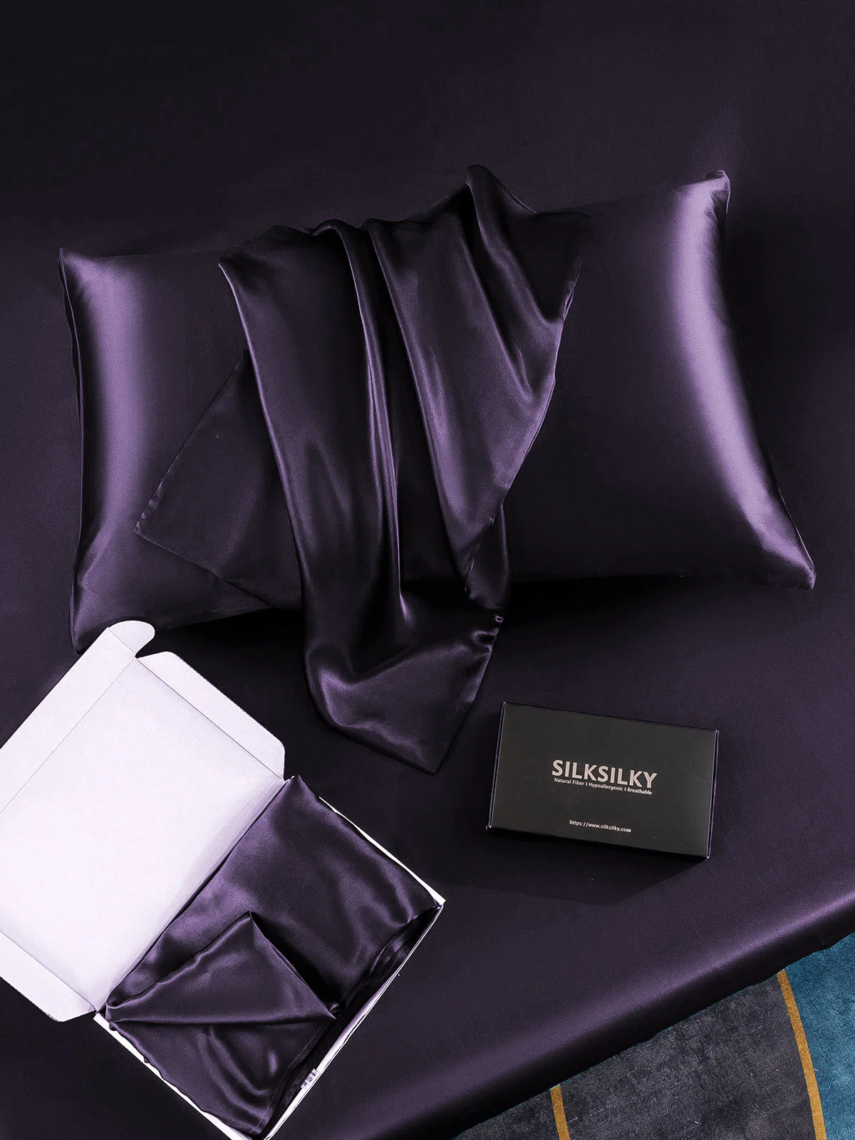 30Momme Luxurious 100% Silk Pillowcase - Hidden Zipper - Image 65