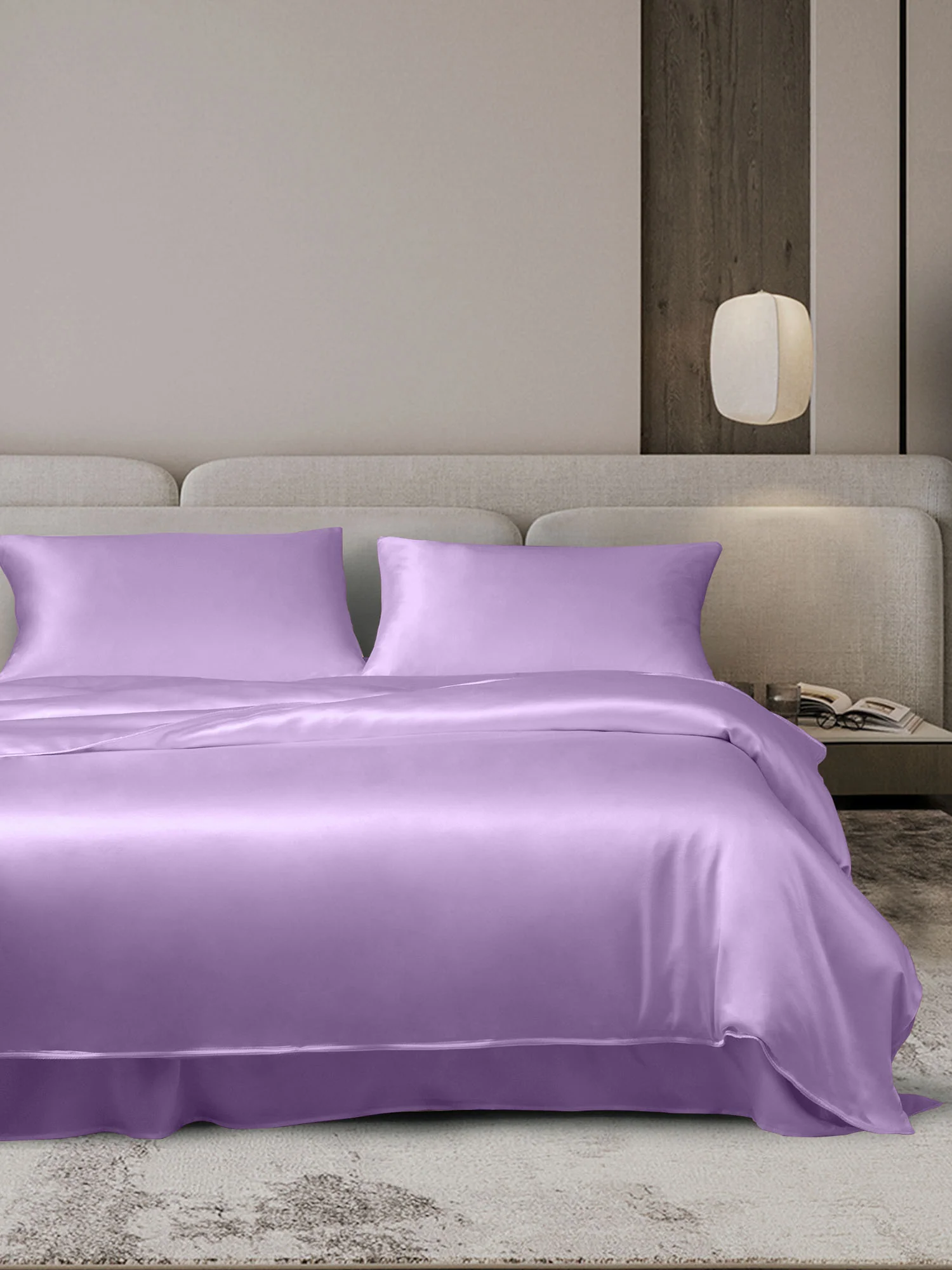 19Momme 4Pcs Silk Set Duvet Cover+Flat Sheet+2x Pillowcases - Image 17