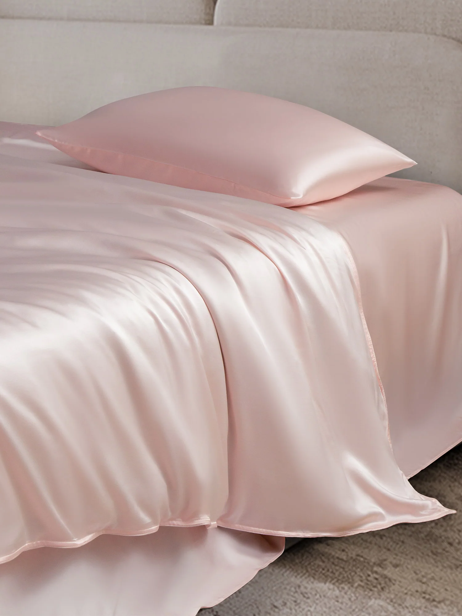 19Momme 4Pcs Silk Set Duvet Cover+Flat Sheet+2x Pillowcases - Image 30
