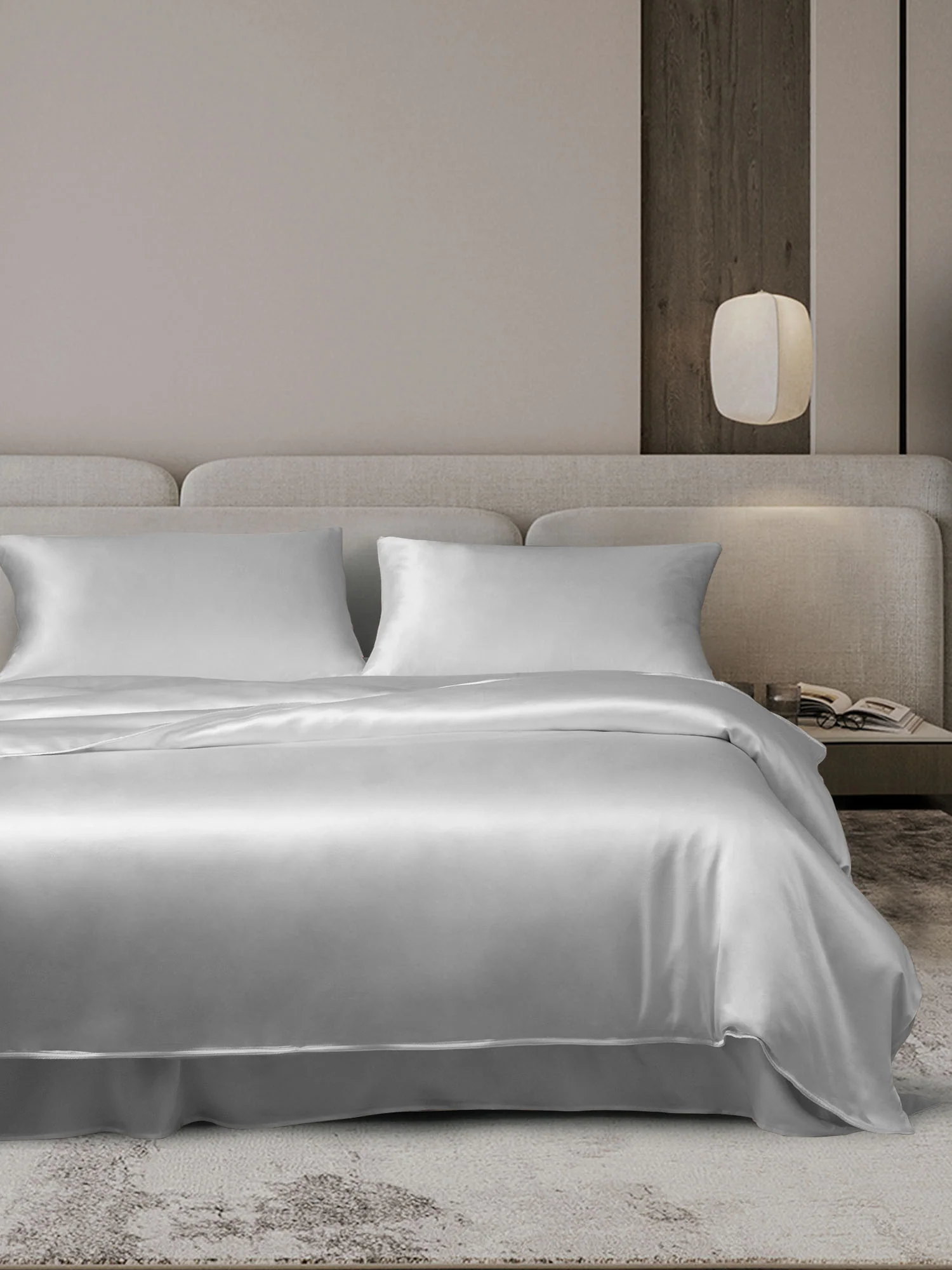 19Momme 4Pcs Silk Set Duvet Cover+Flat Sheet+2x Pillowcases - Image 50