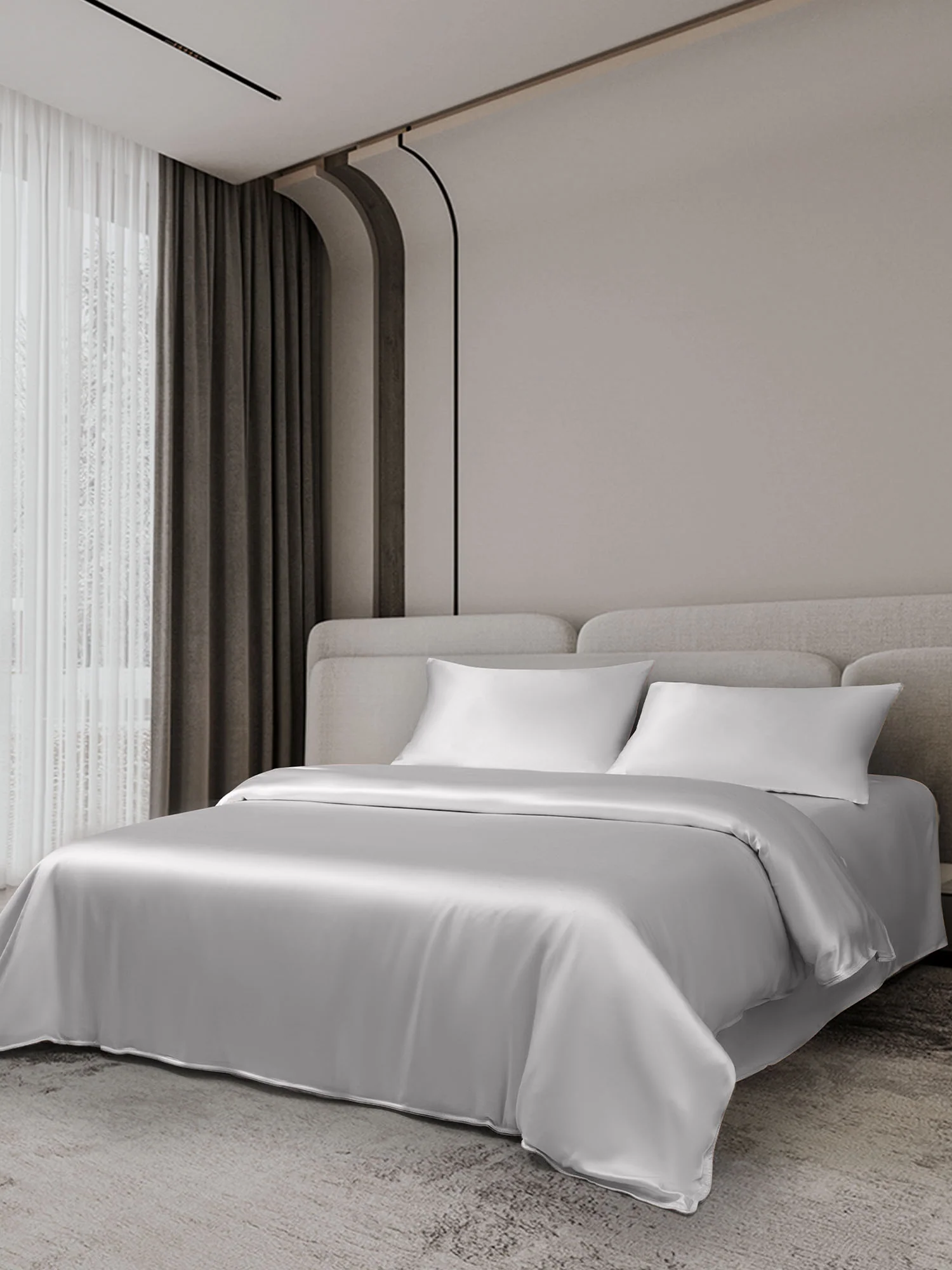 19Momme 4Pcs Silk Set Duvet Cover+Flat Sheet+2x Pillowcases - Image 51
