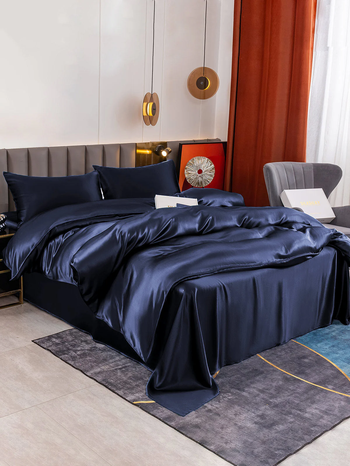 19Momme 4Pcs Silk Set Duvet Cover+Flat Sheet+2x Pillowcases - Image 6