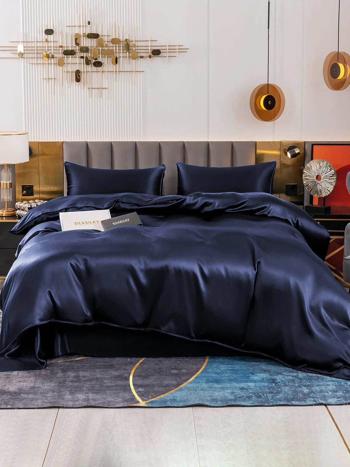 19Momme 4Pcs Silk Set Duvet Cover+Flat Sheet+2x Pillowcases - Image 7